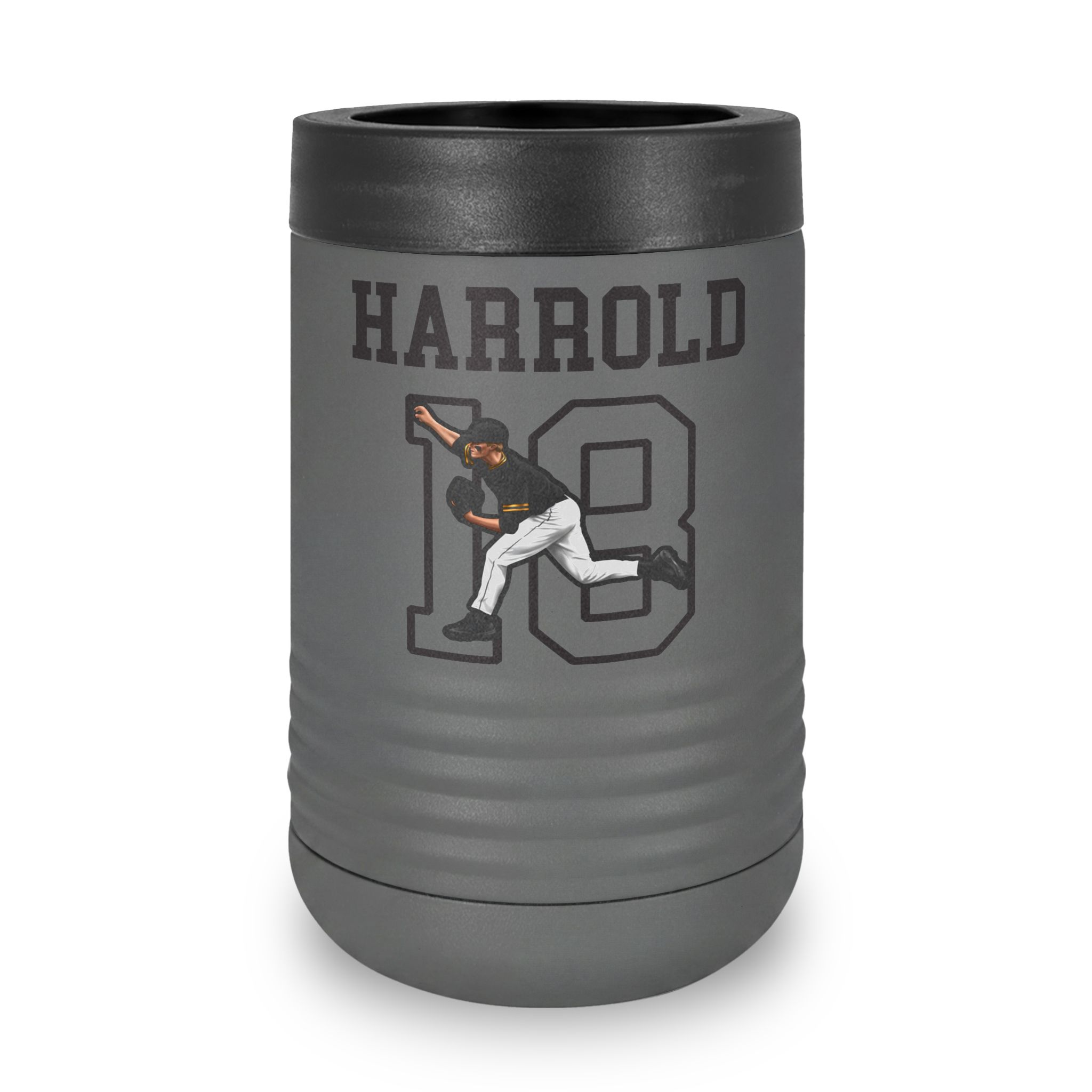 Stainless Can Cooler — character_shirsey in Grey