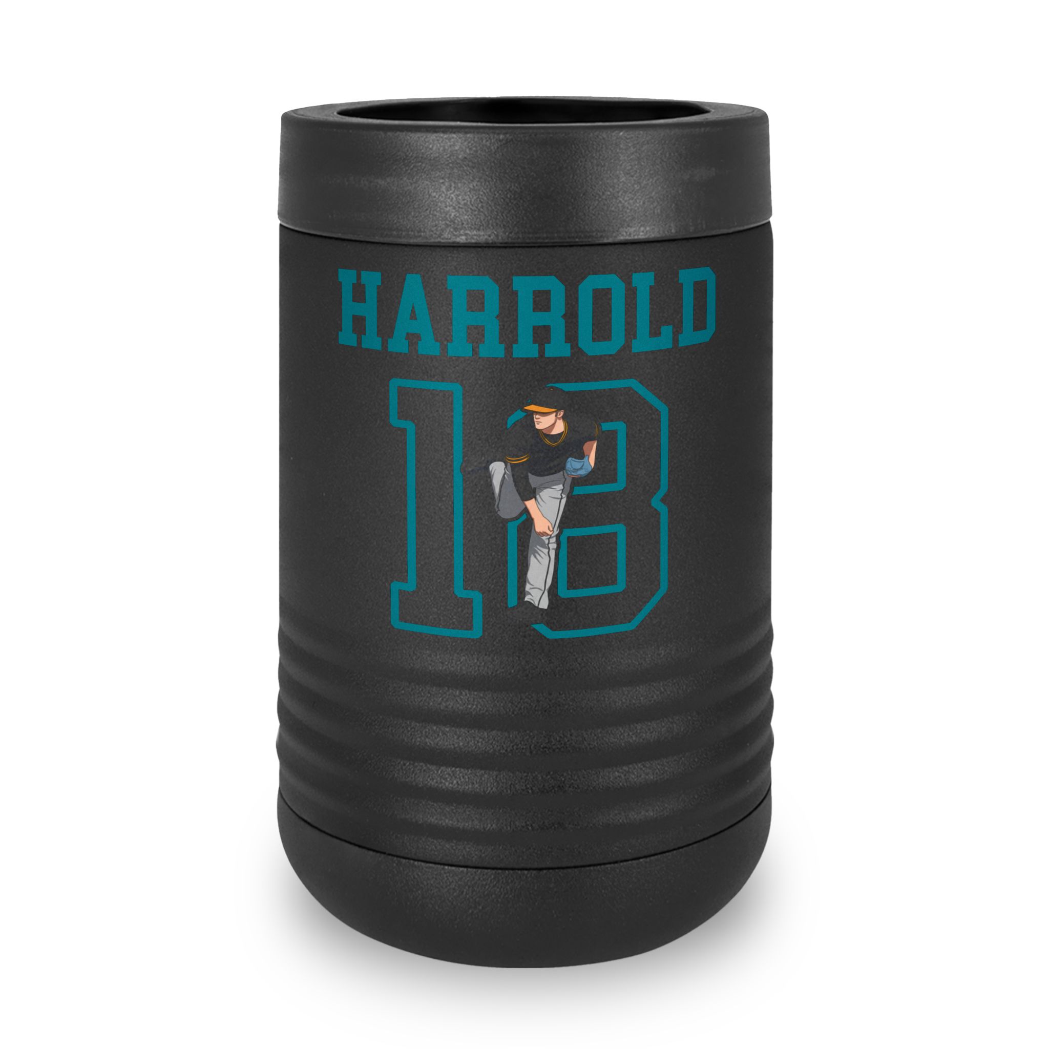 Stainless Can Cooler — character_shirsey in Black