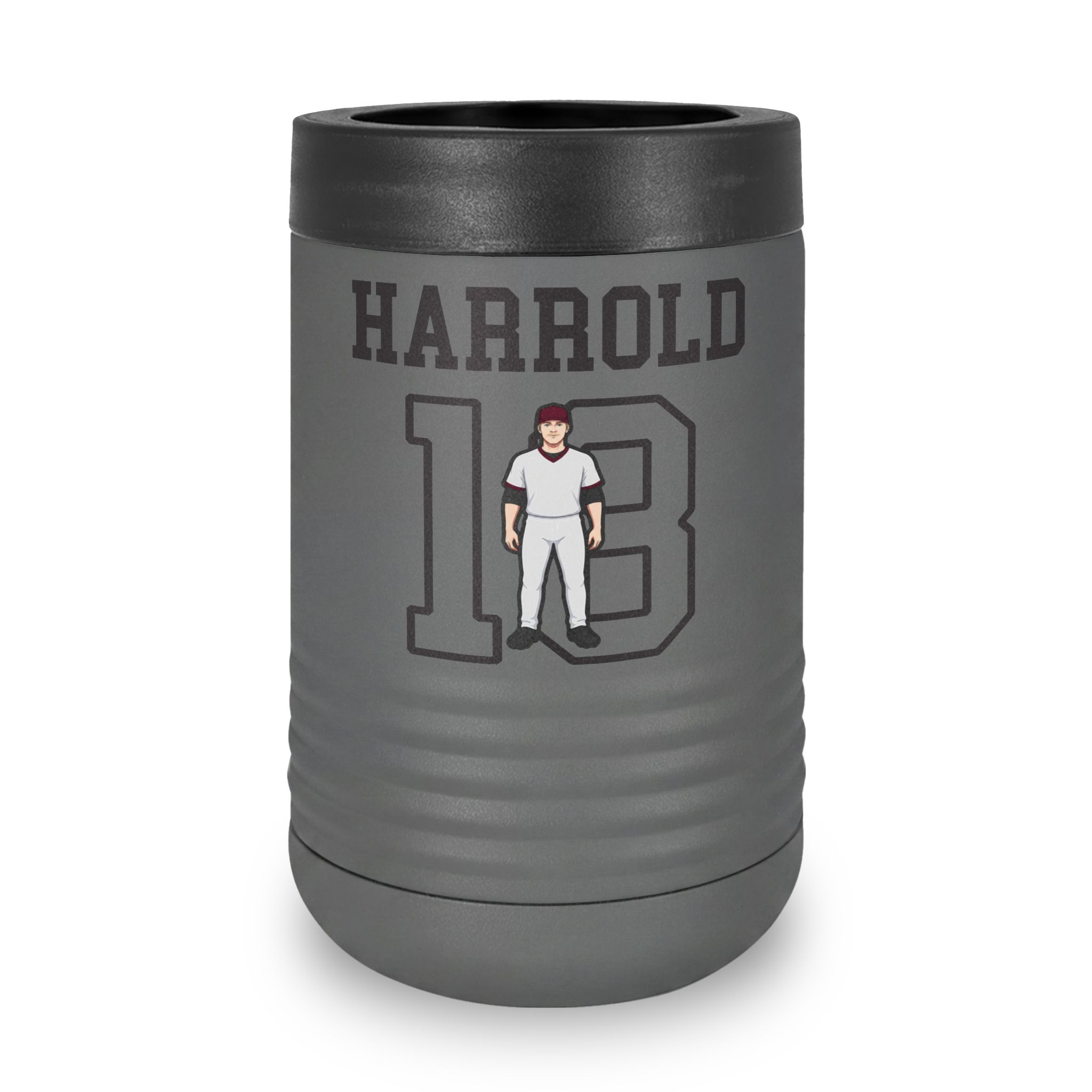 Stainless Can Cooler — character_shirsey in Grey