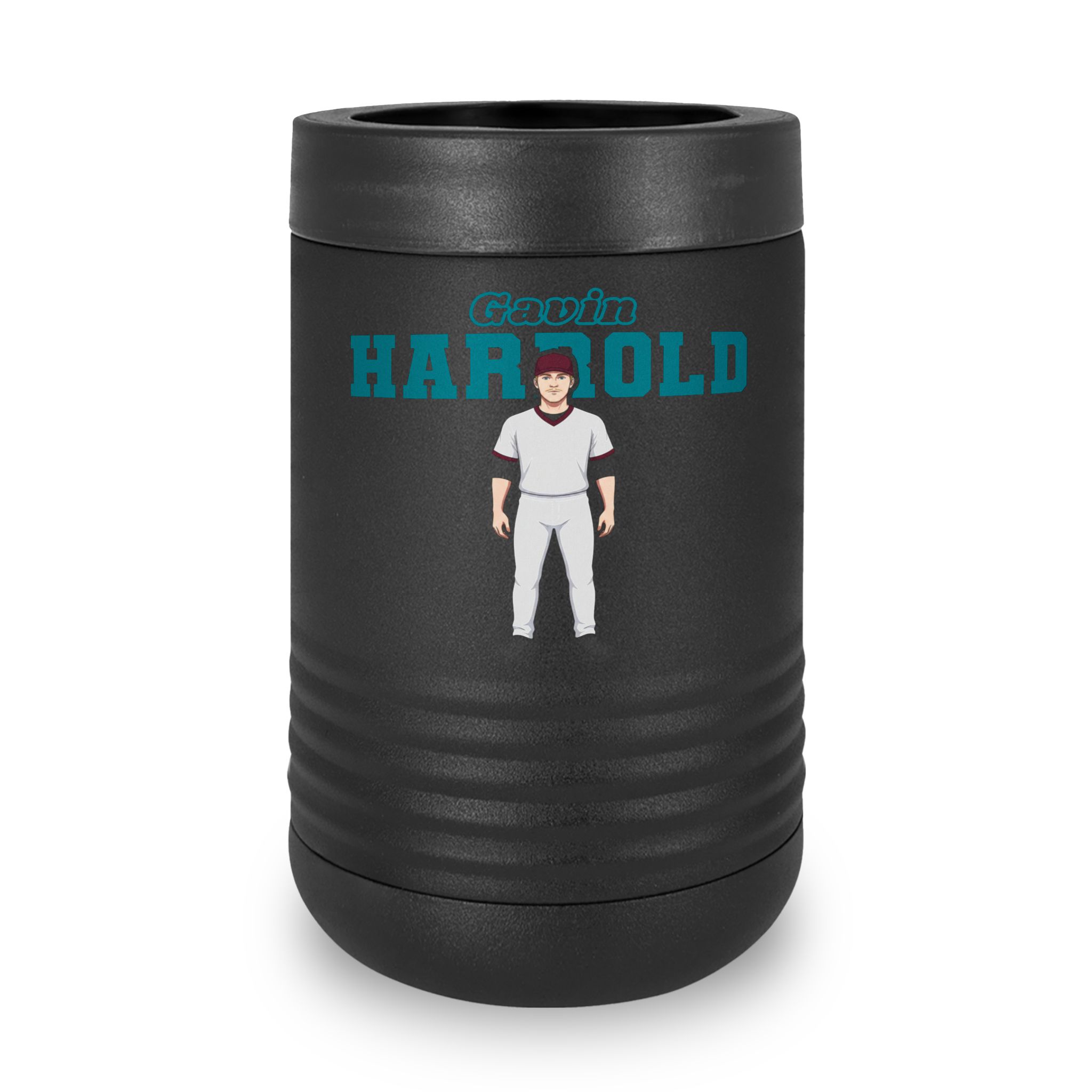 Stainless Can Cooler — character_name_arch in Black
