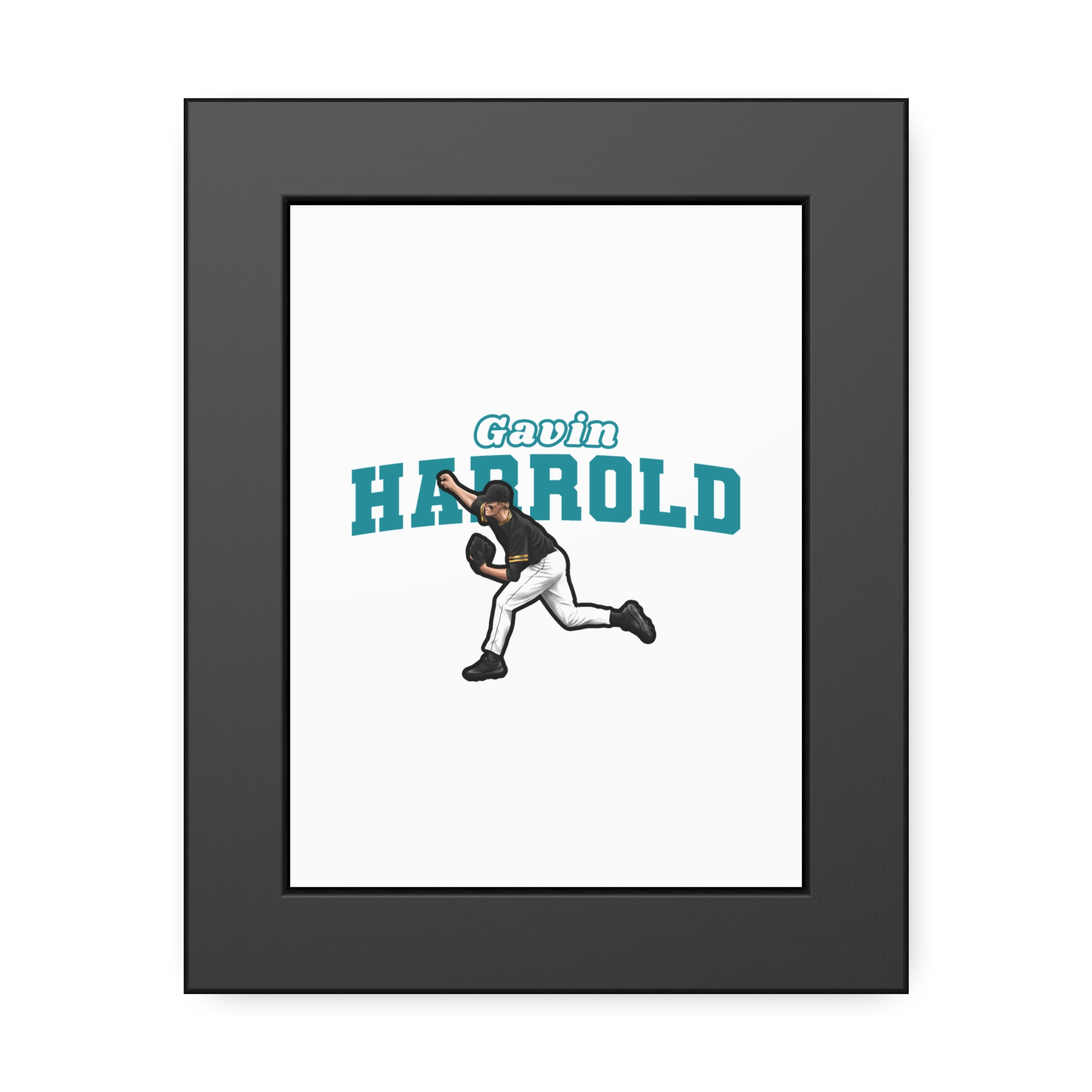 Framed Poster — character_name_arch in Black