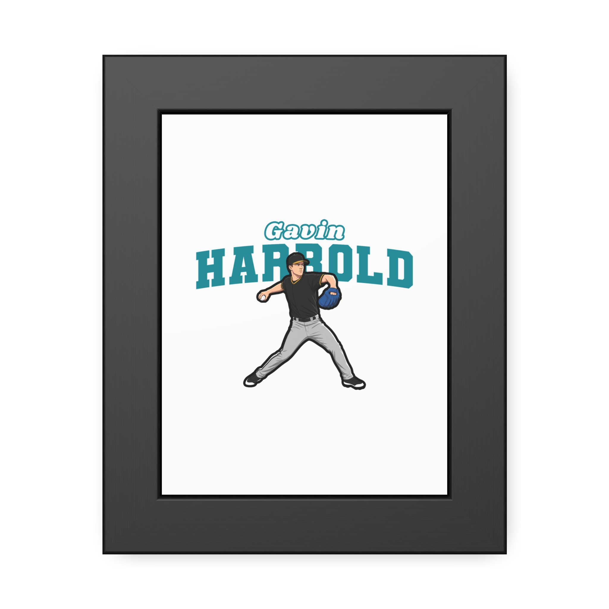 Framed Poster — character_name_arch in Black