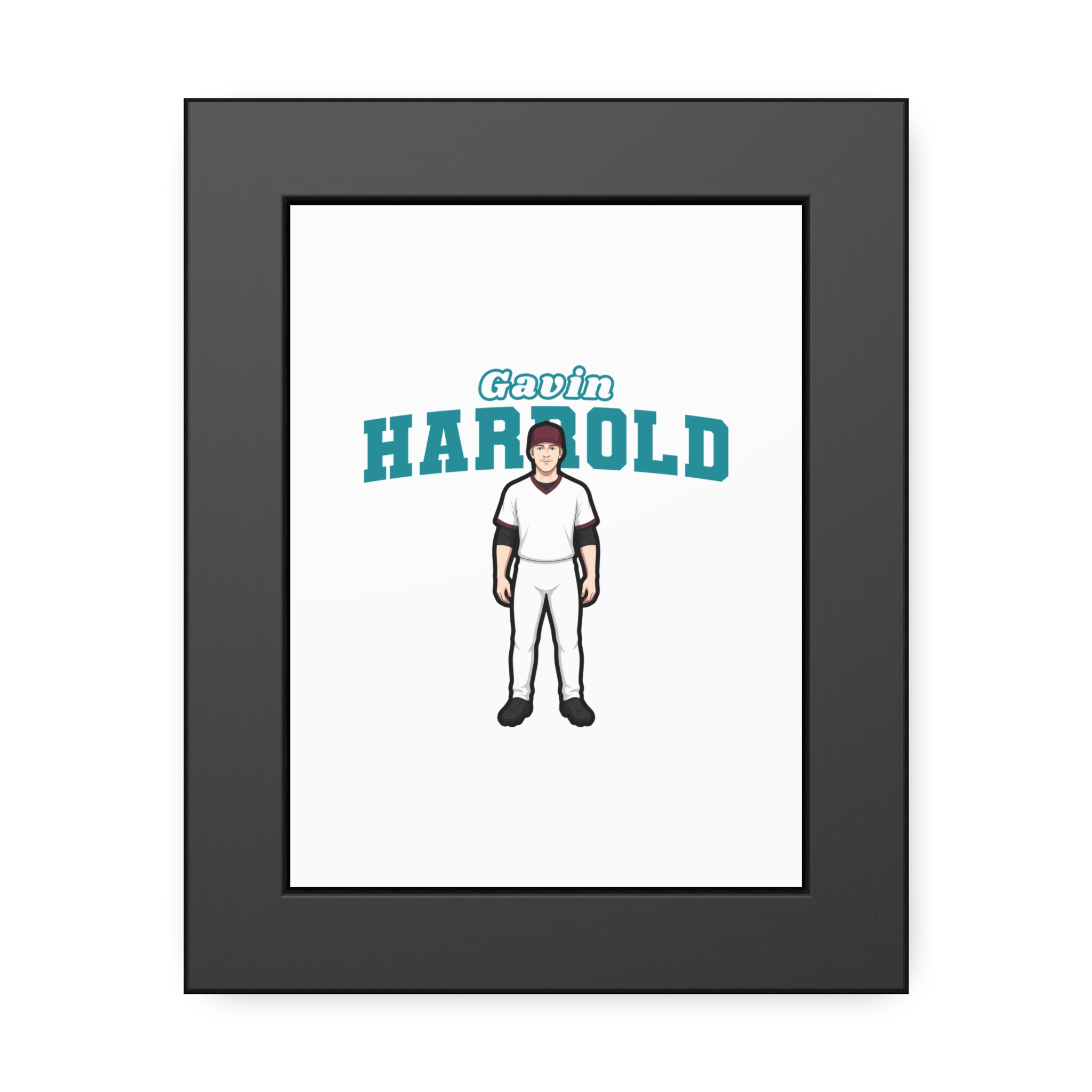 Framed Poster — character_name_arch in Black