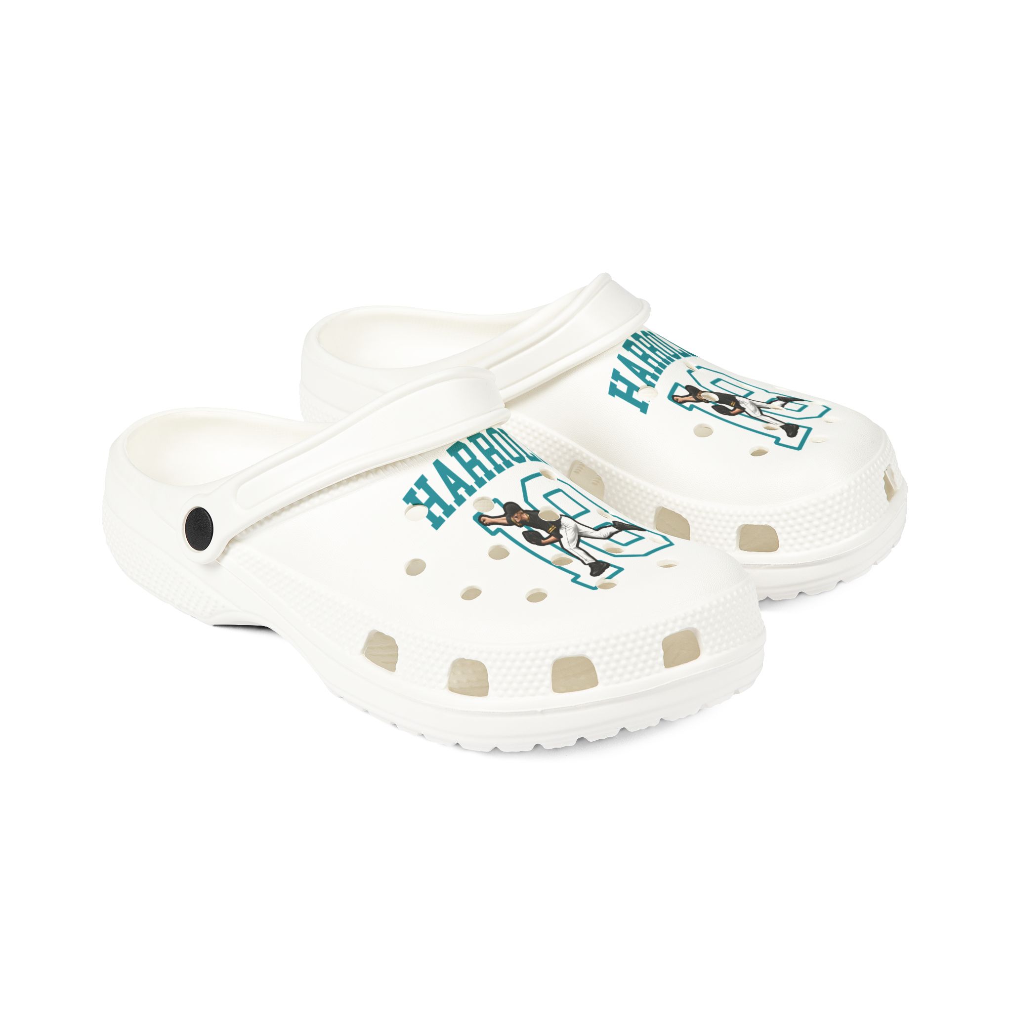 Rubber Clogs — character_shirsey in White
