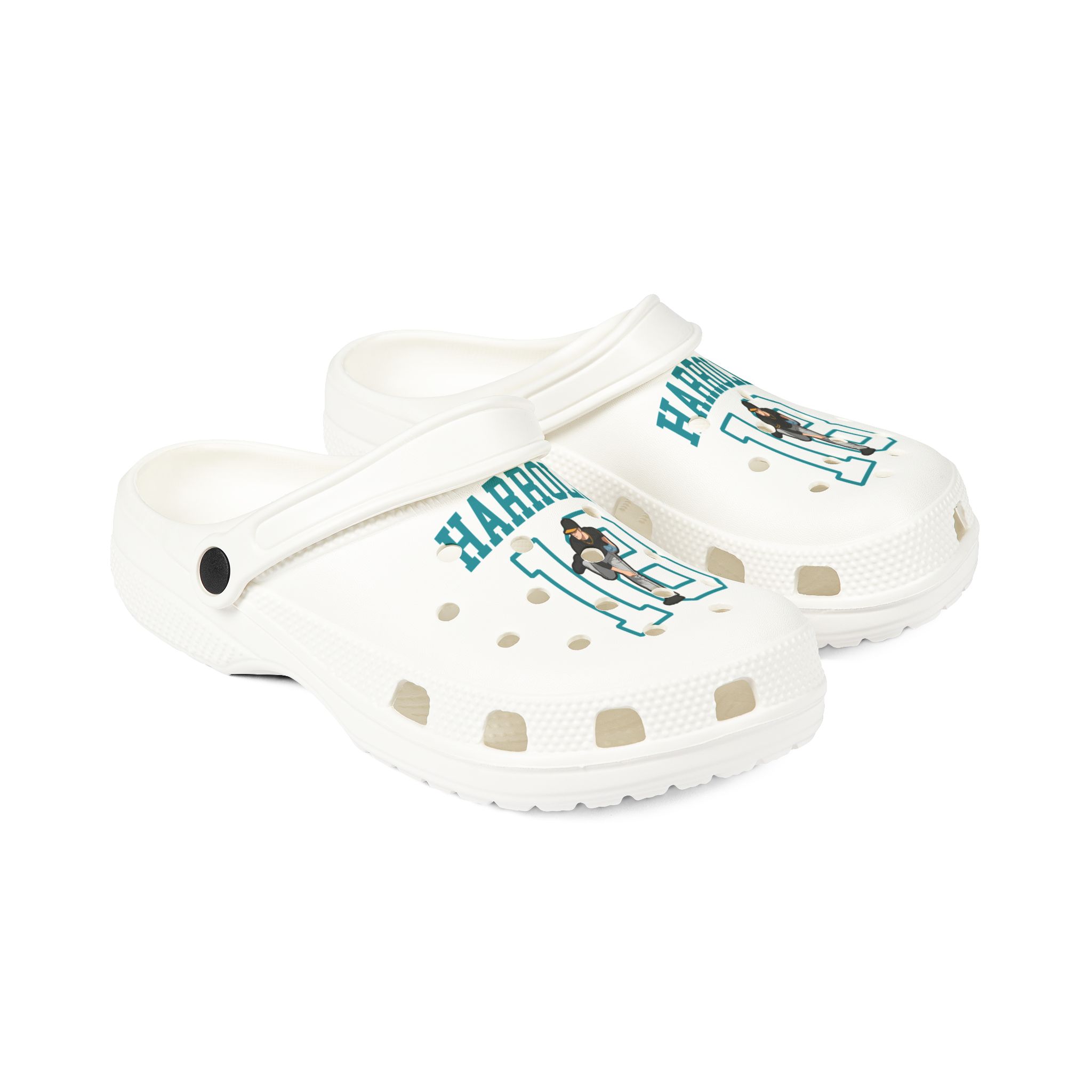 Rubber Clogs — character_shirsey in White