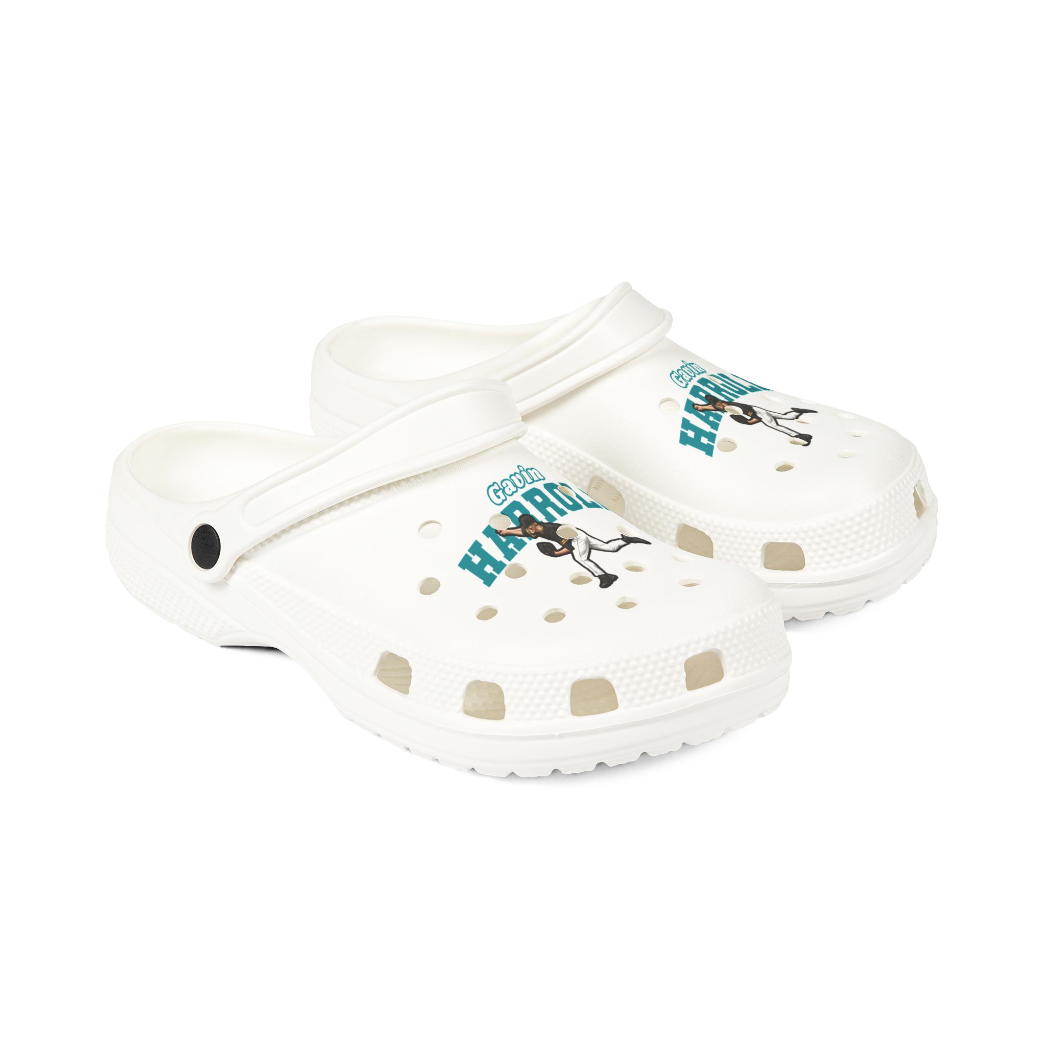 Rubber Clogs — character_name_arch in White