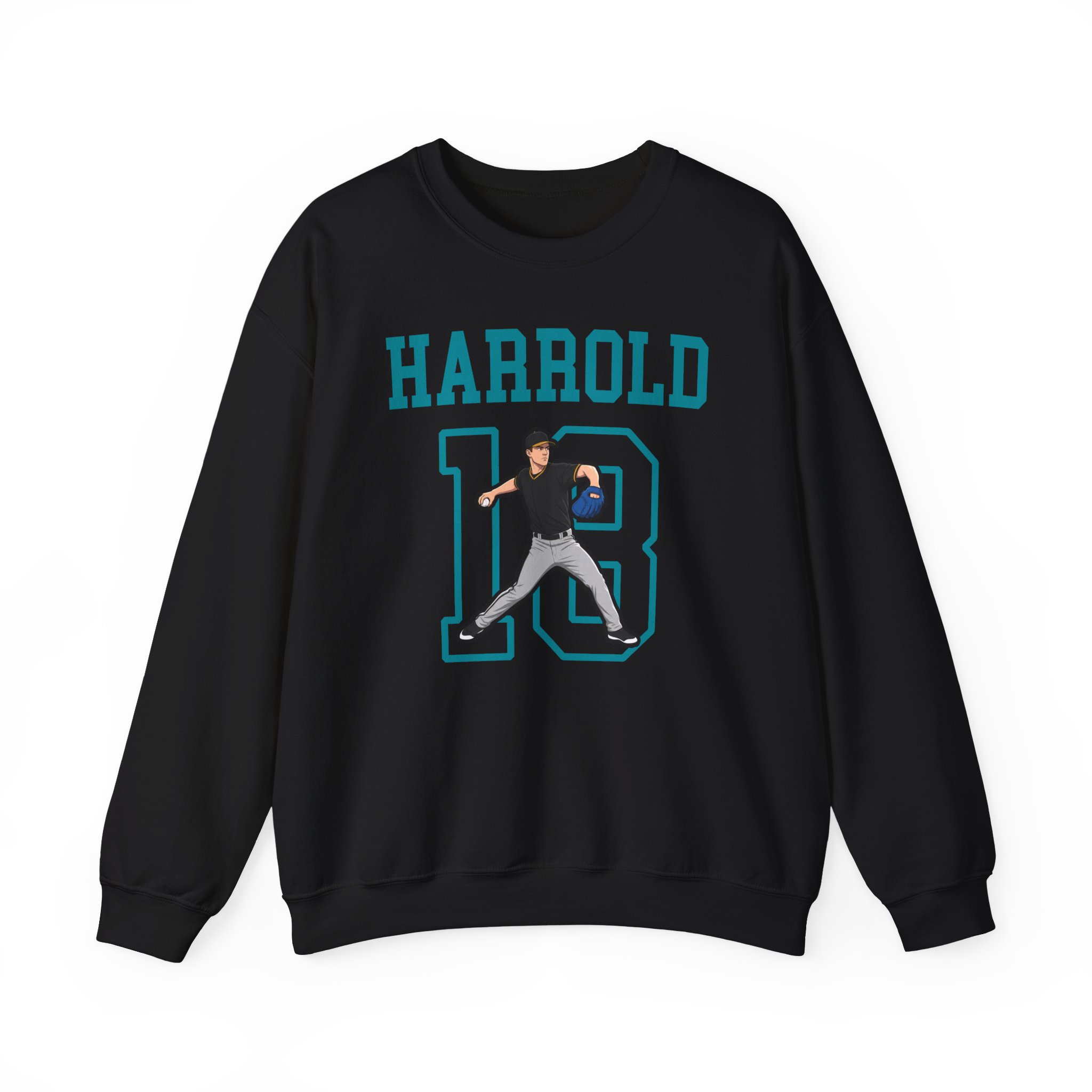 Crewneck Sweatshirt — character_shirsey in Black