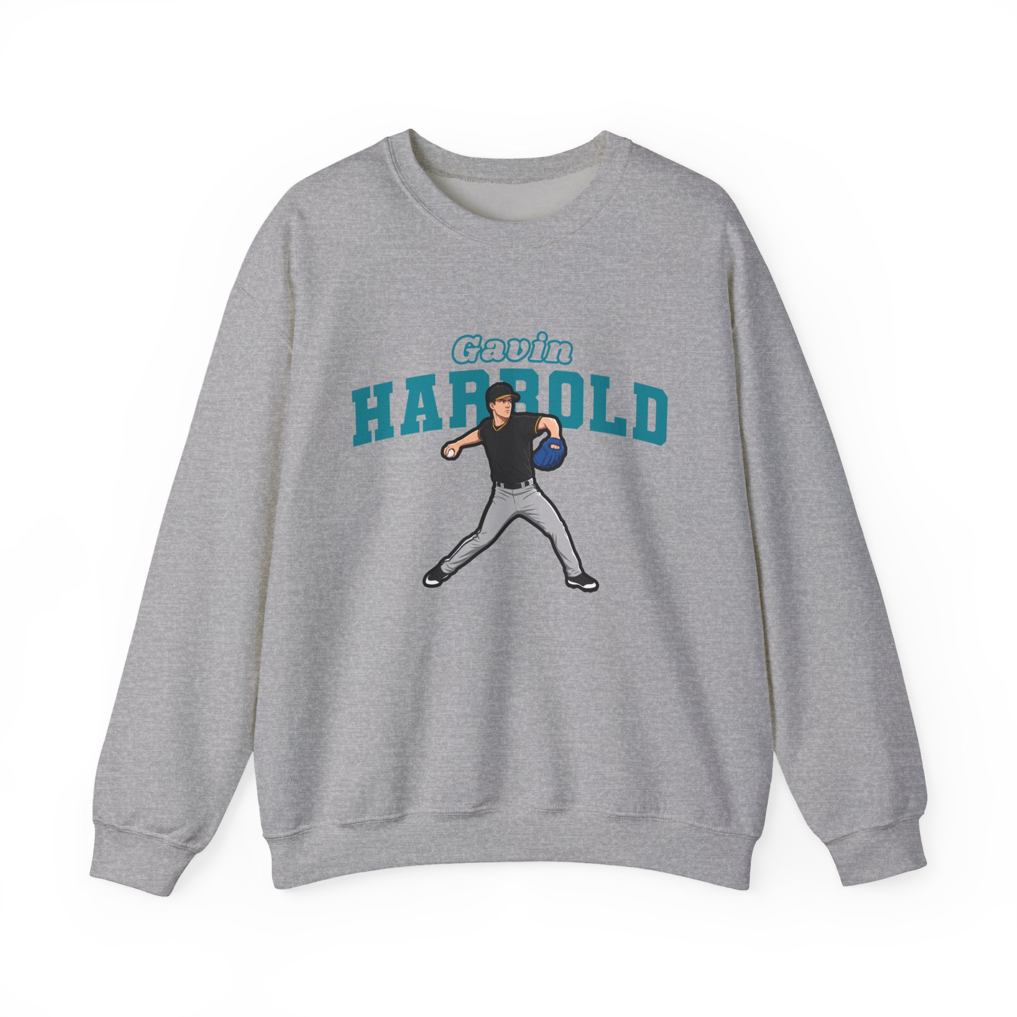 Crewneck Sweatshirt — character_name_arch in Grey