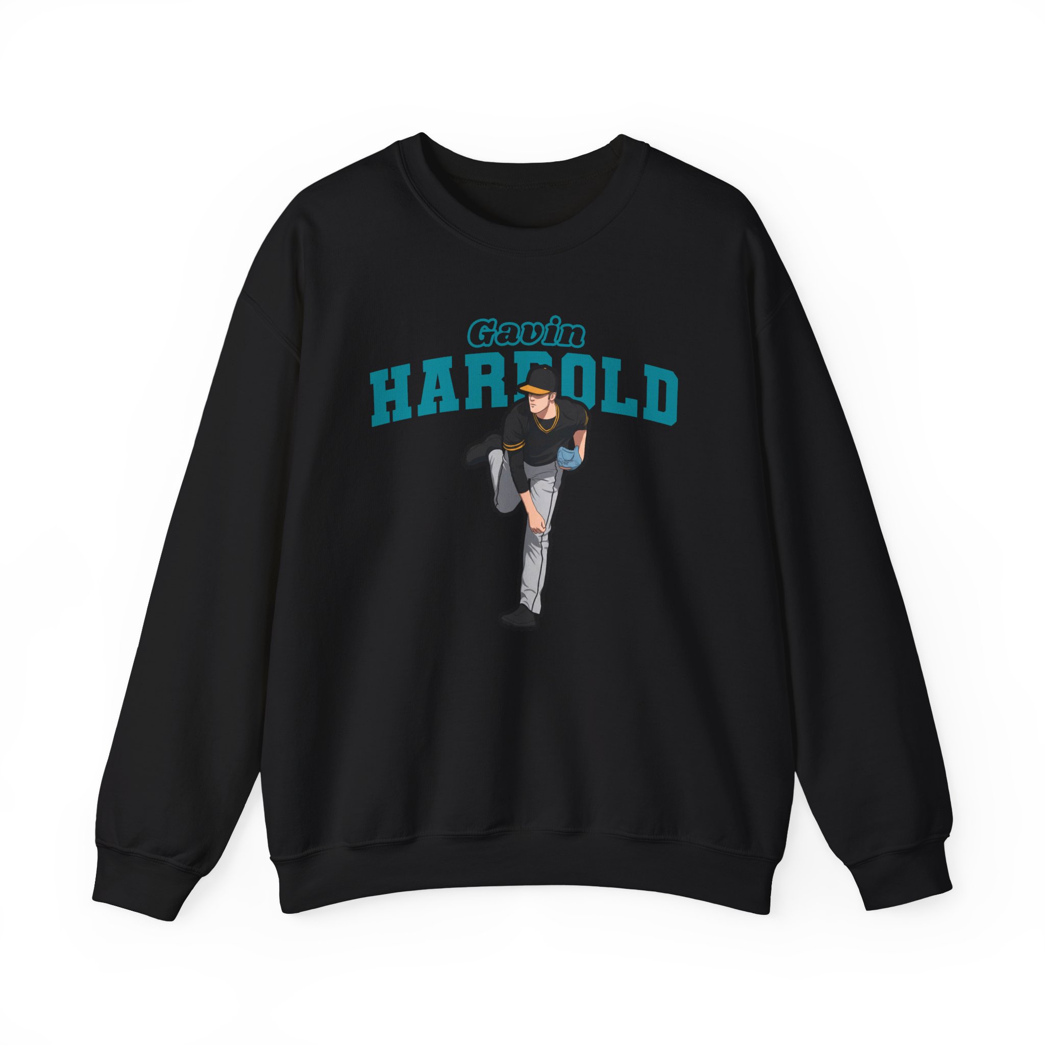 Crewneck Sweatshirt — character_name_arch in Black