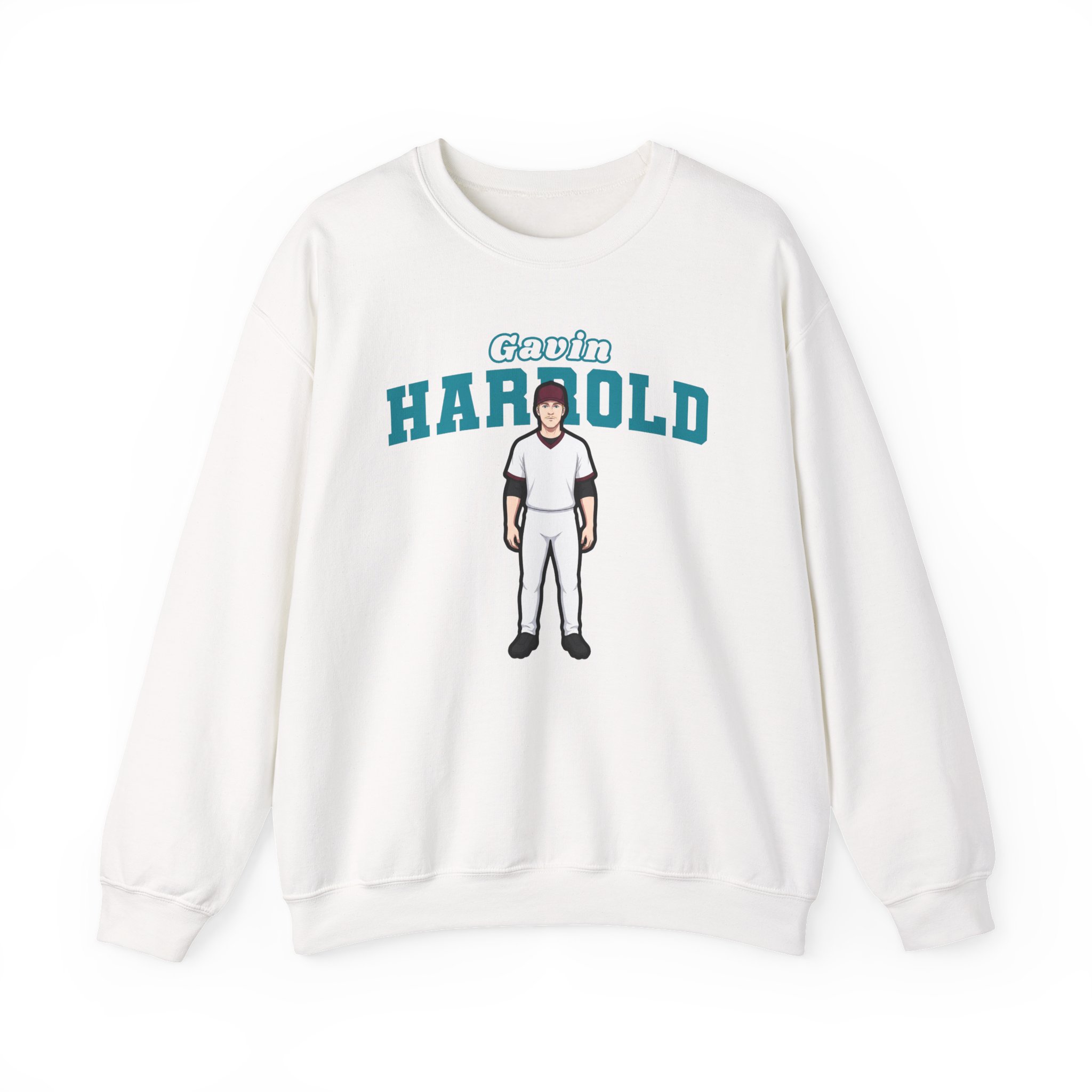 Crewneck Sweatshirt — character_name_arch in White