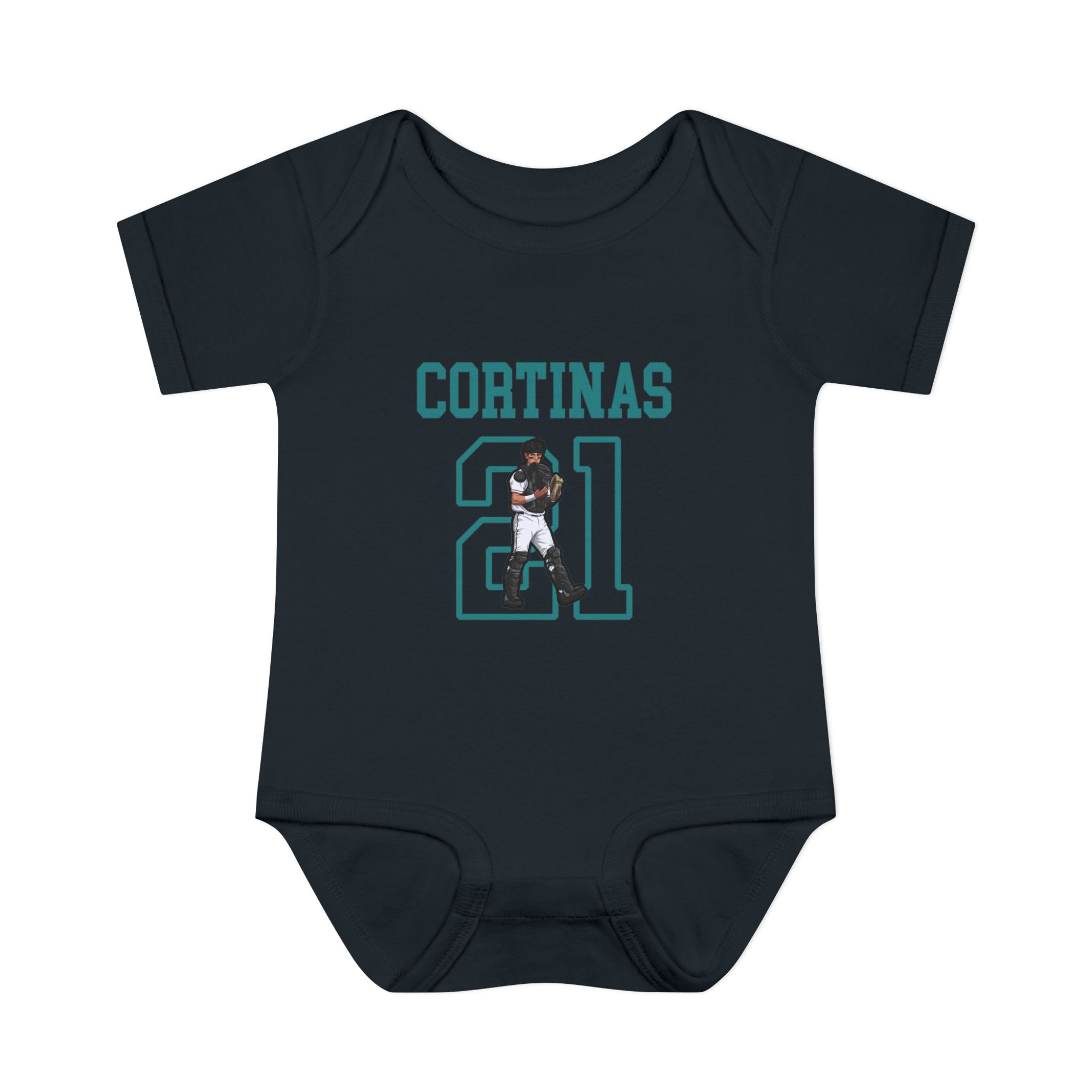 Baby Onesie — character_shirsey in Black