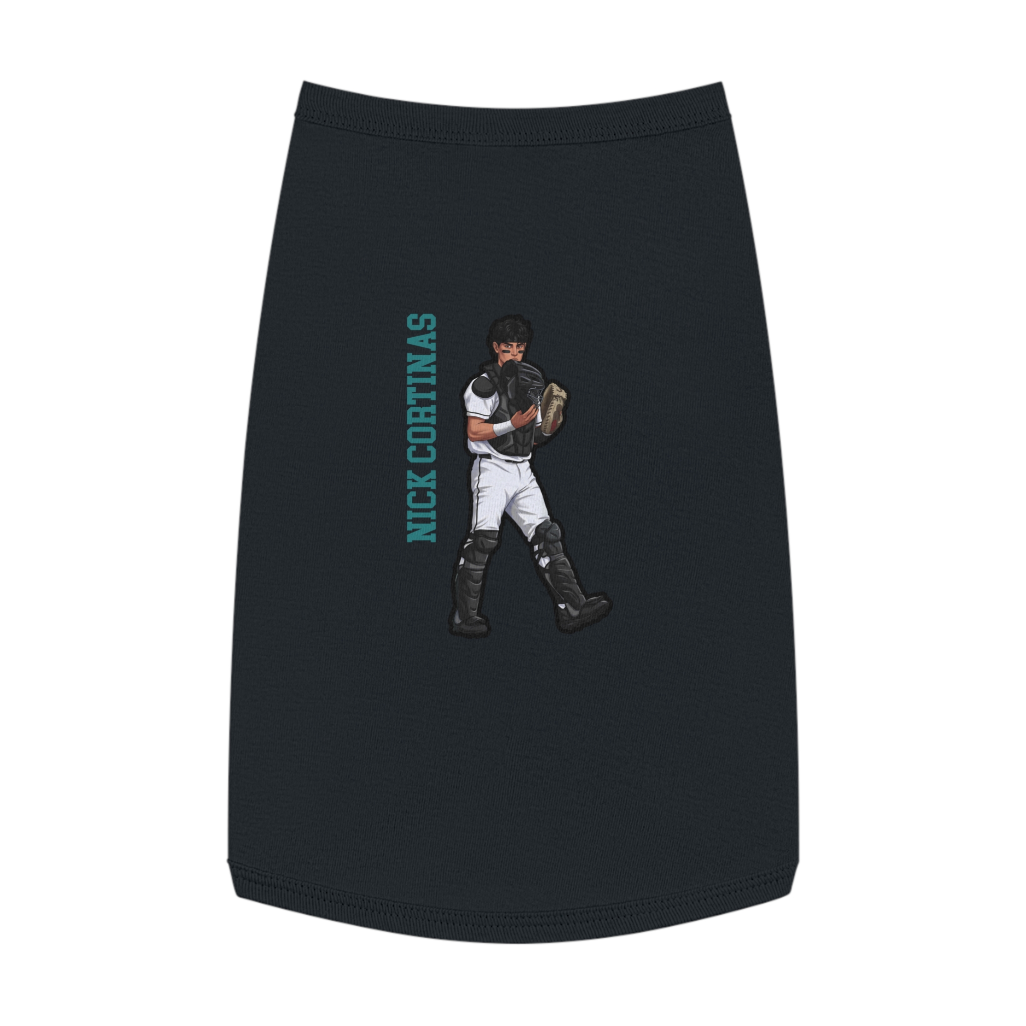 Pet Tank Top — character_name_vertical in Black