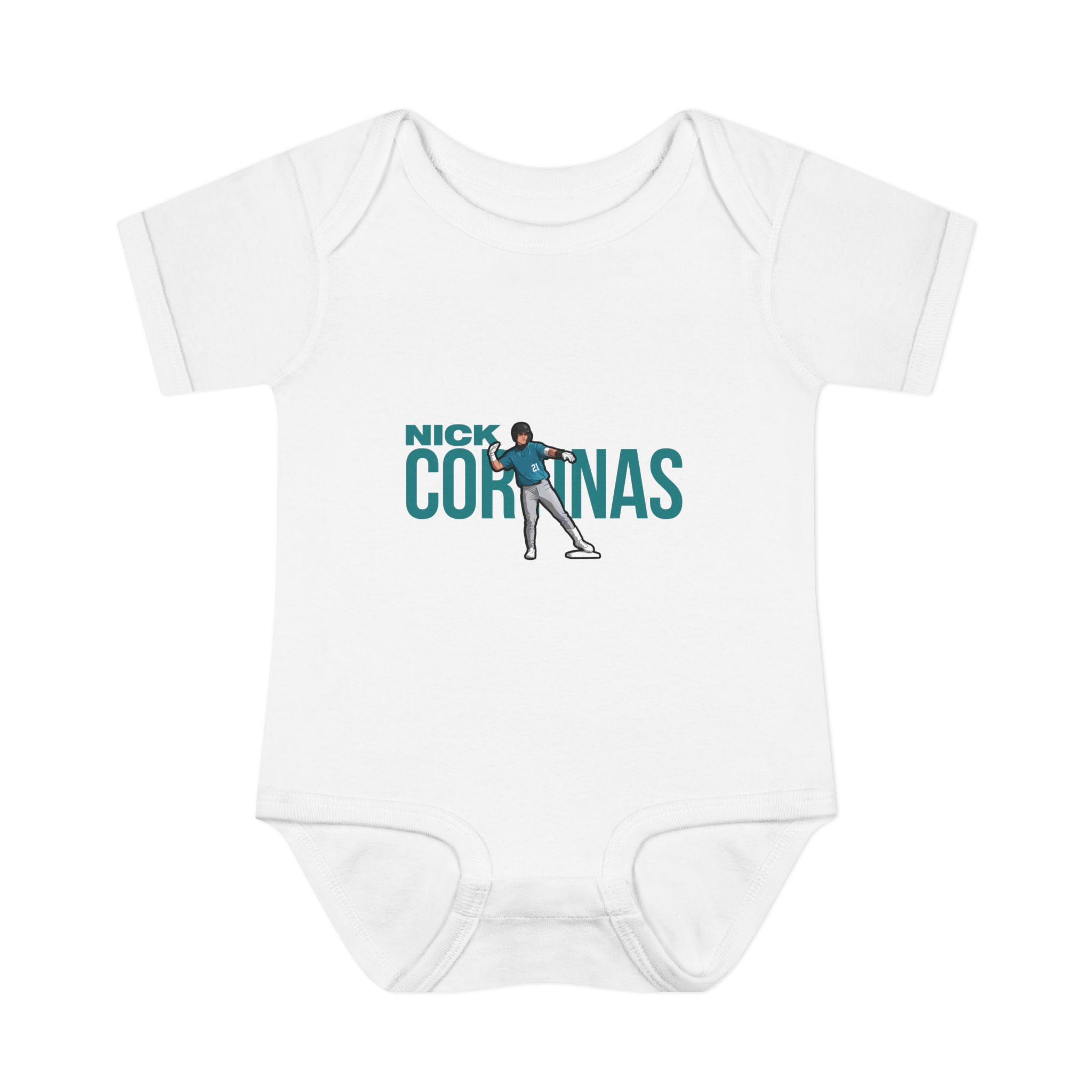 Baby Onesie — character_player_name in White
