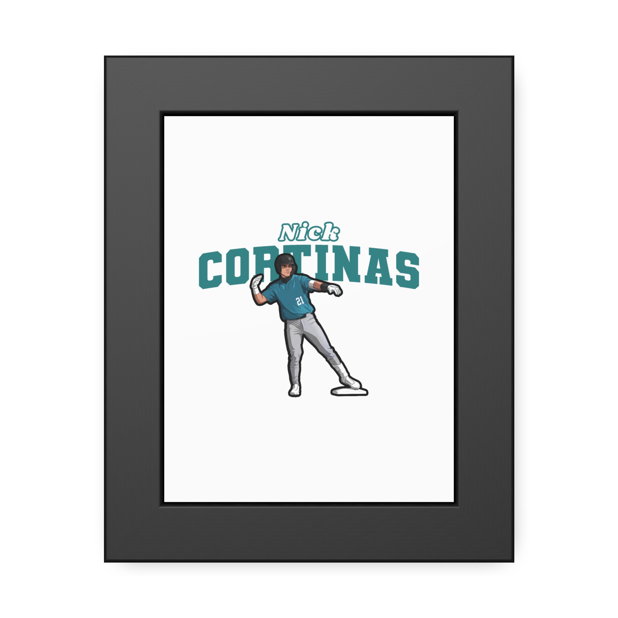Framed Poster — character_name_arch in Black