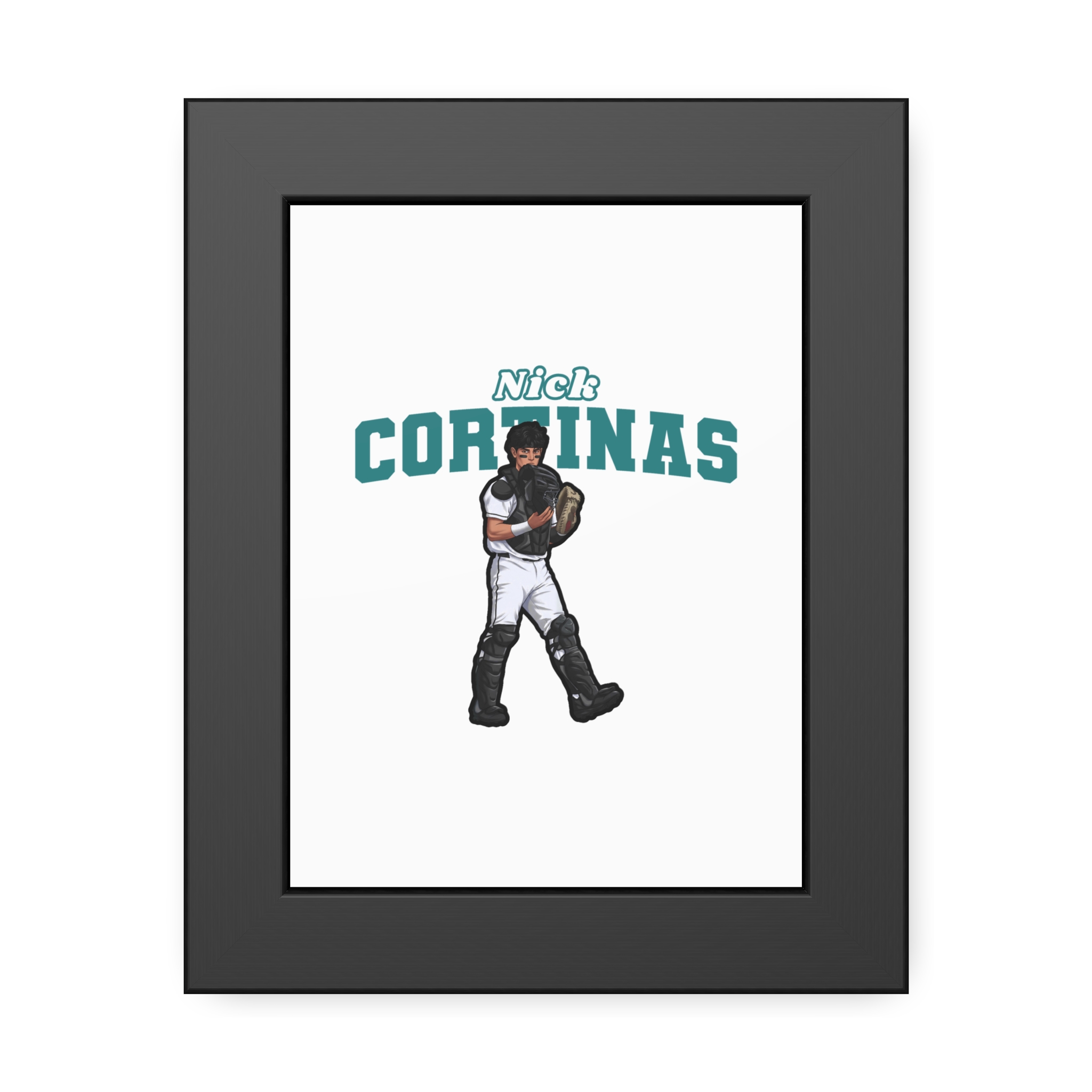 Framed Poster — character_name_arch in Black
