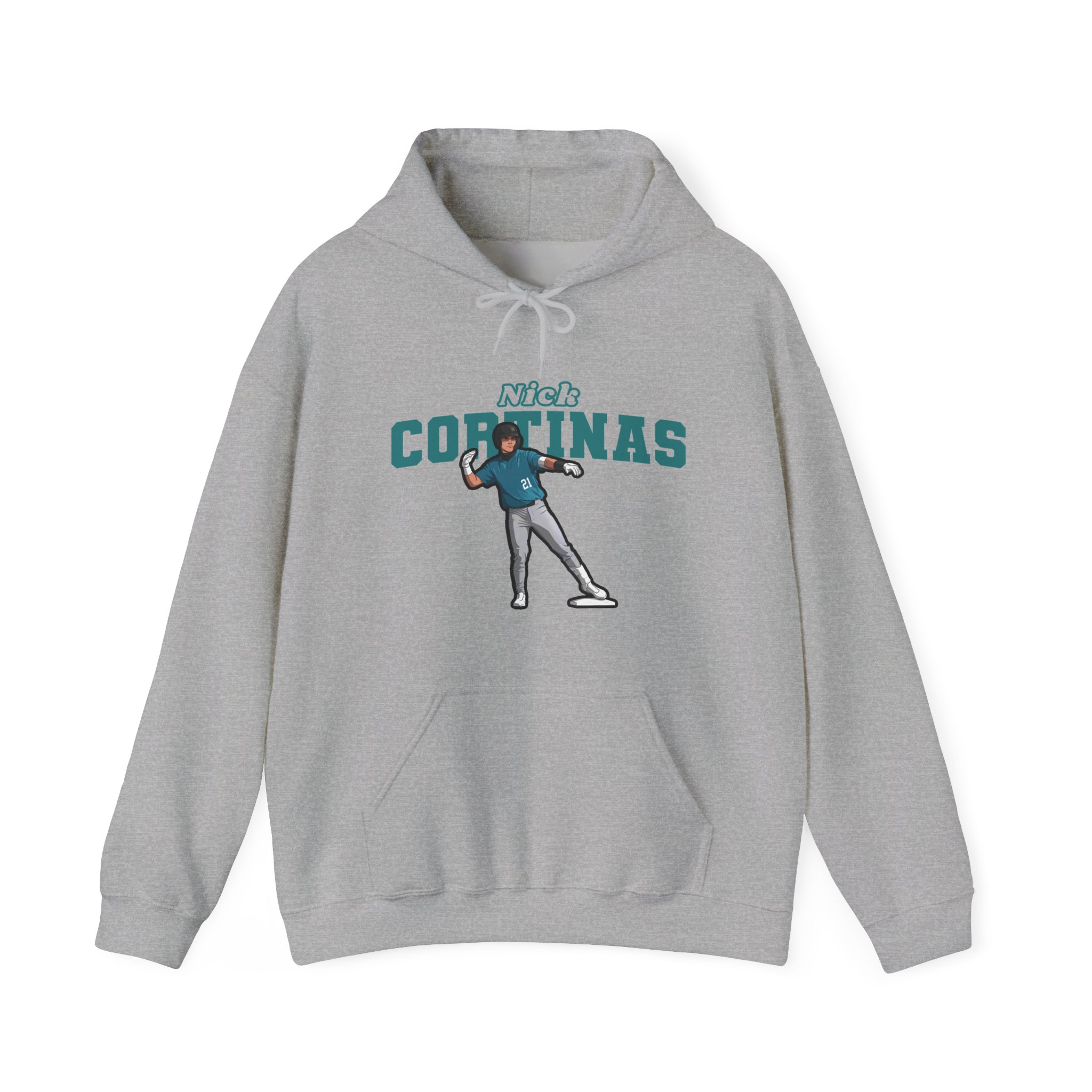Hoodie — character_name_arch in Grey