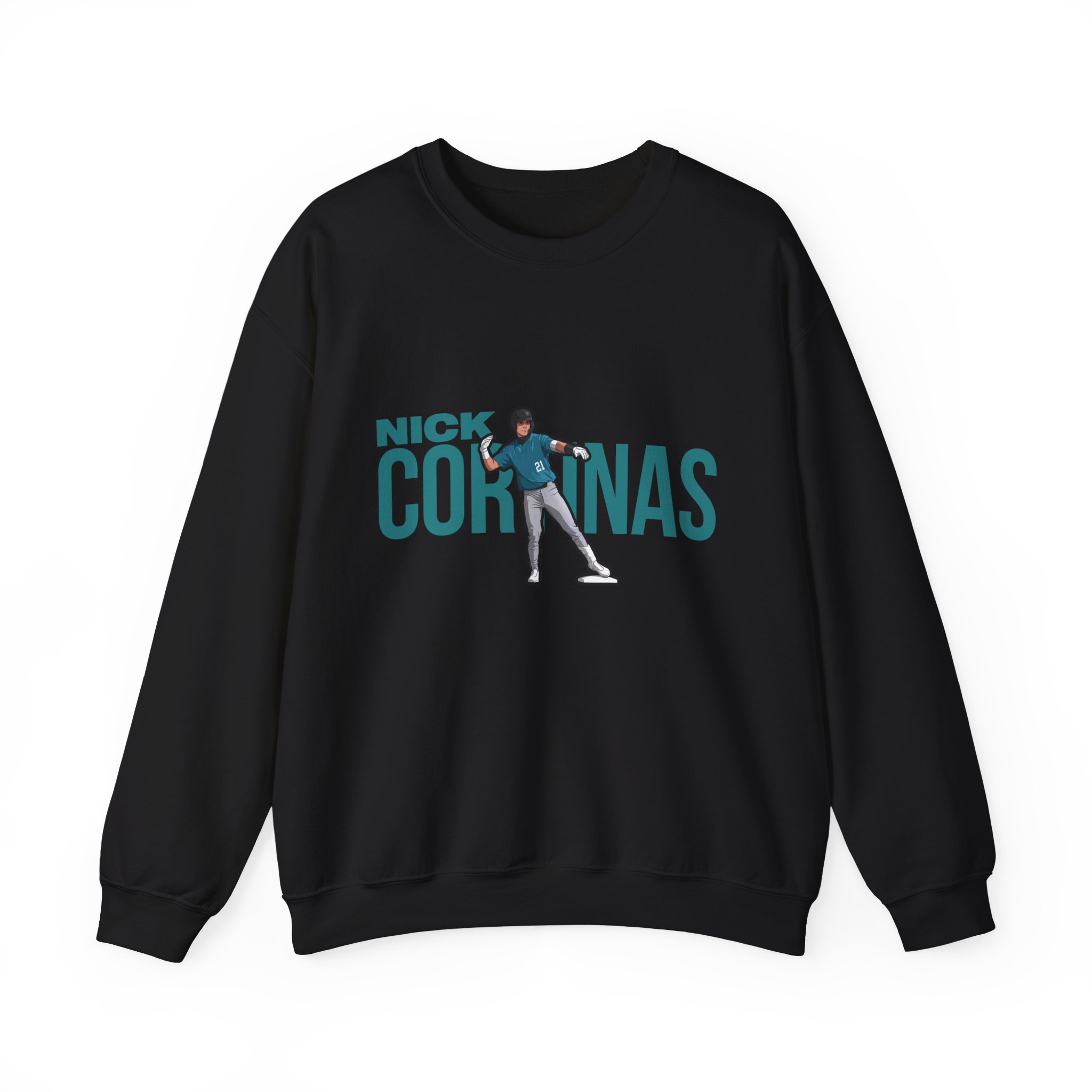 Crewneck Sweatshirt — character_player_name in Black