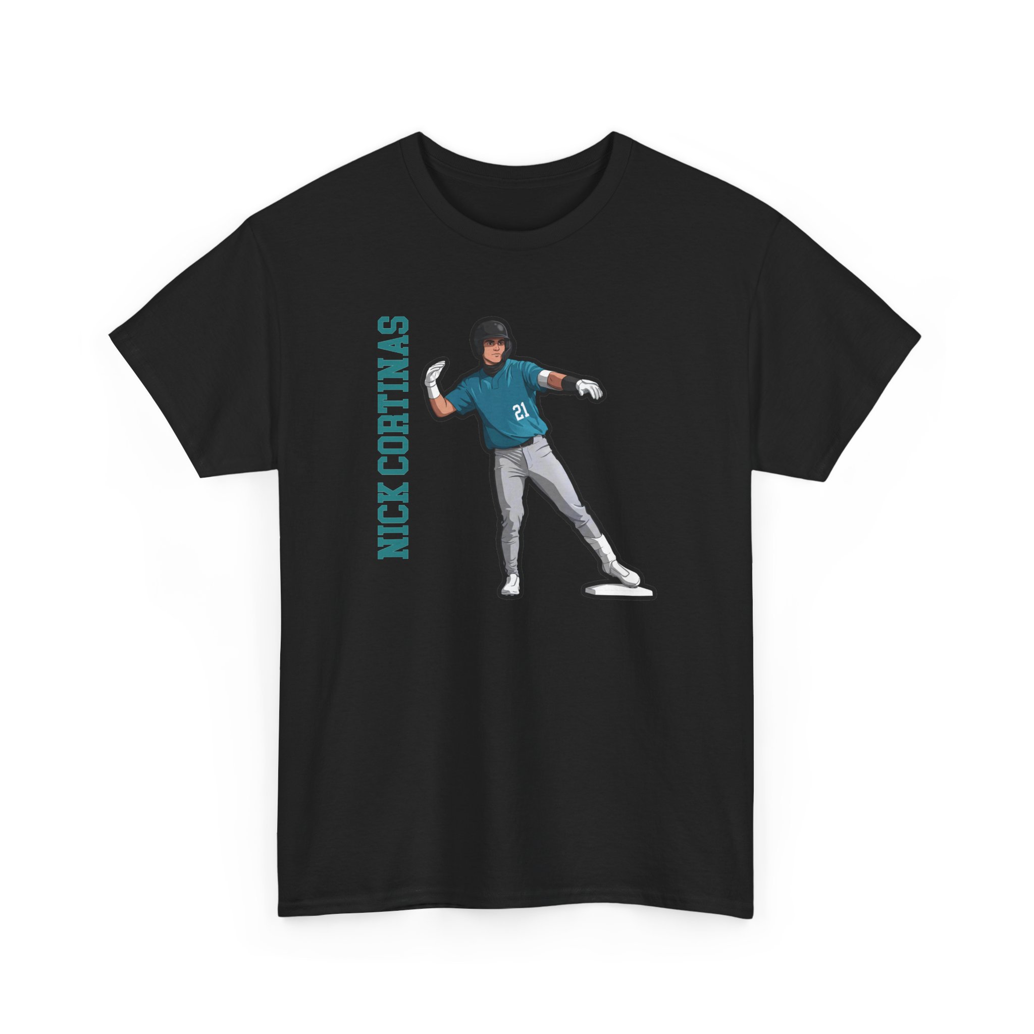 Tee — character_name_vertical in Black