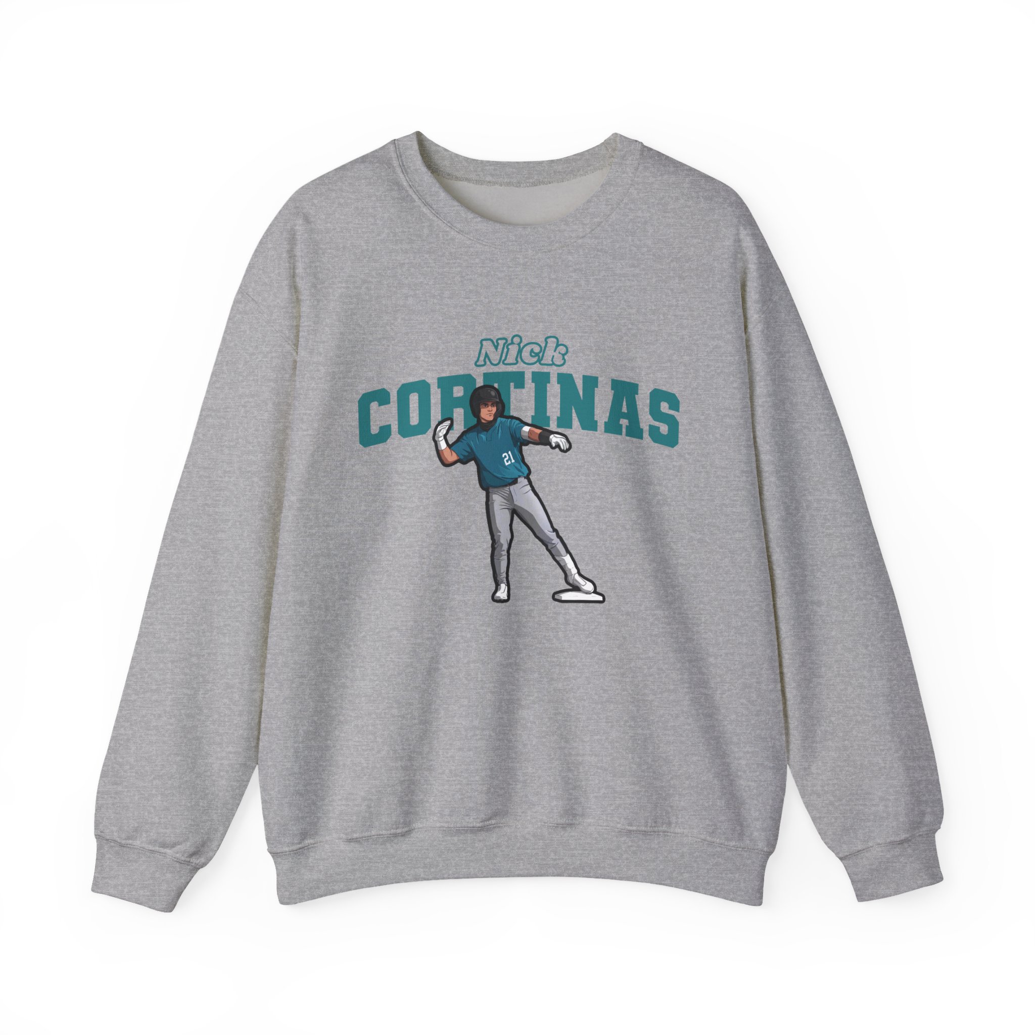 Crewneck Sweatshirt — character_name_arch in Grey