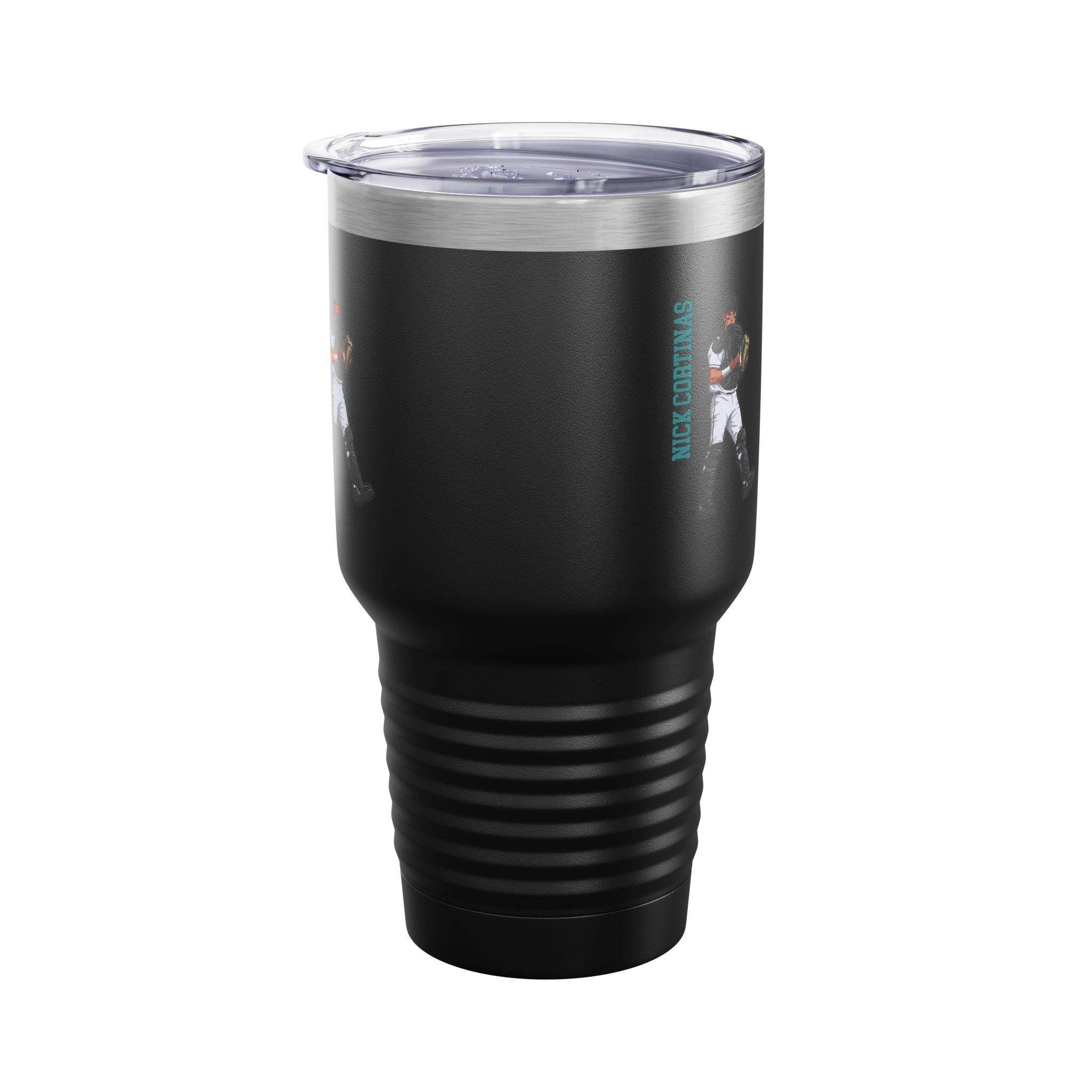 30oz Tumbler — character_name_vertical in Black