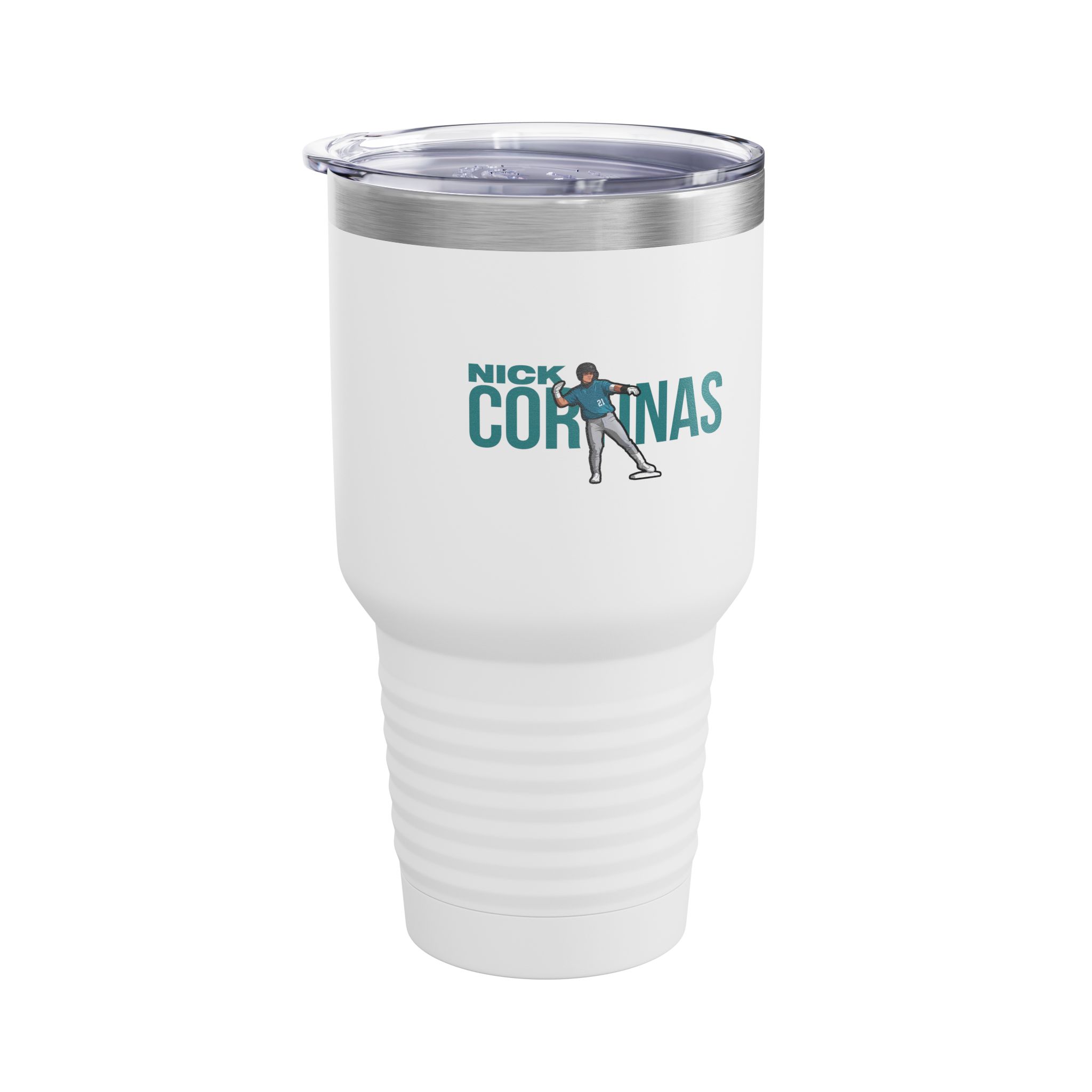 30oz Tumbler — character_player_name in White