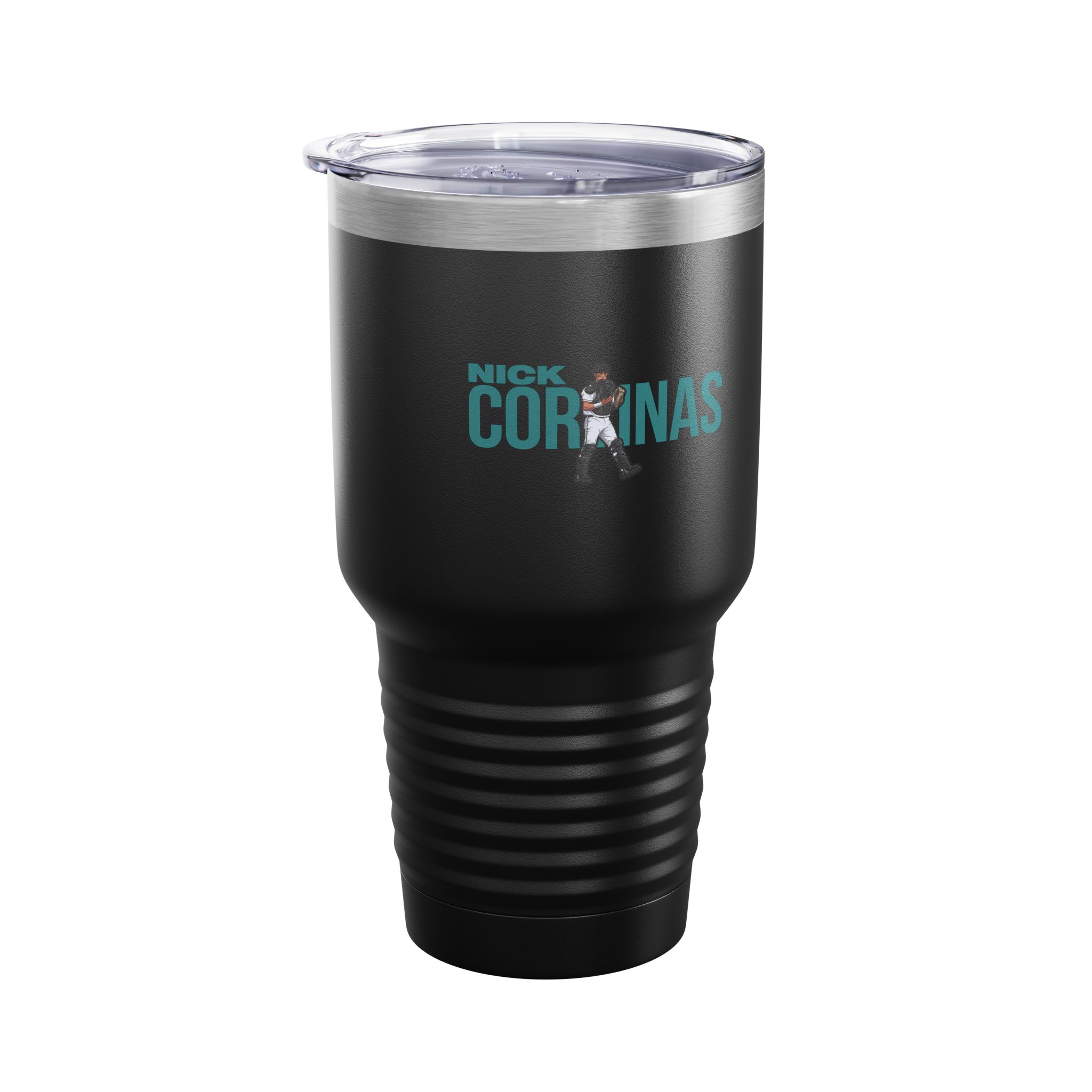 30oz Tumbler — character_player_name in Black