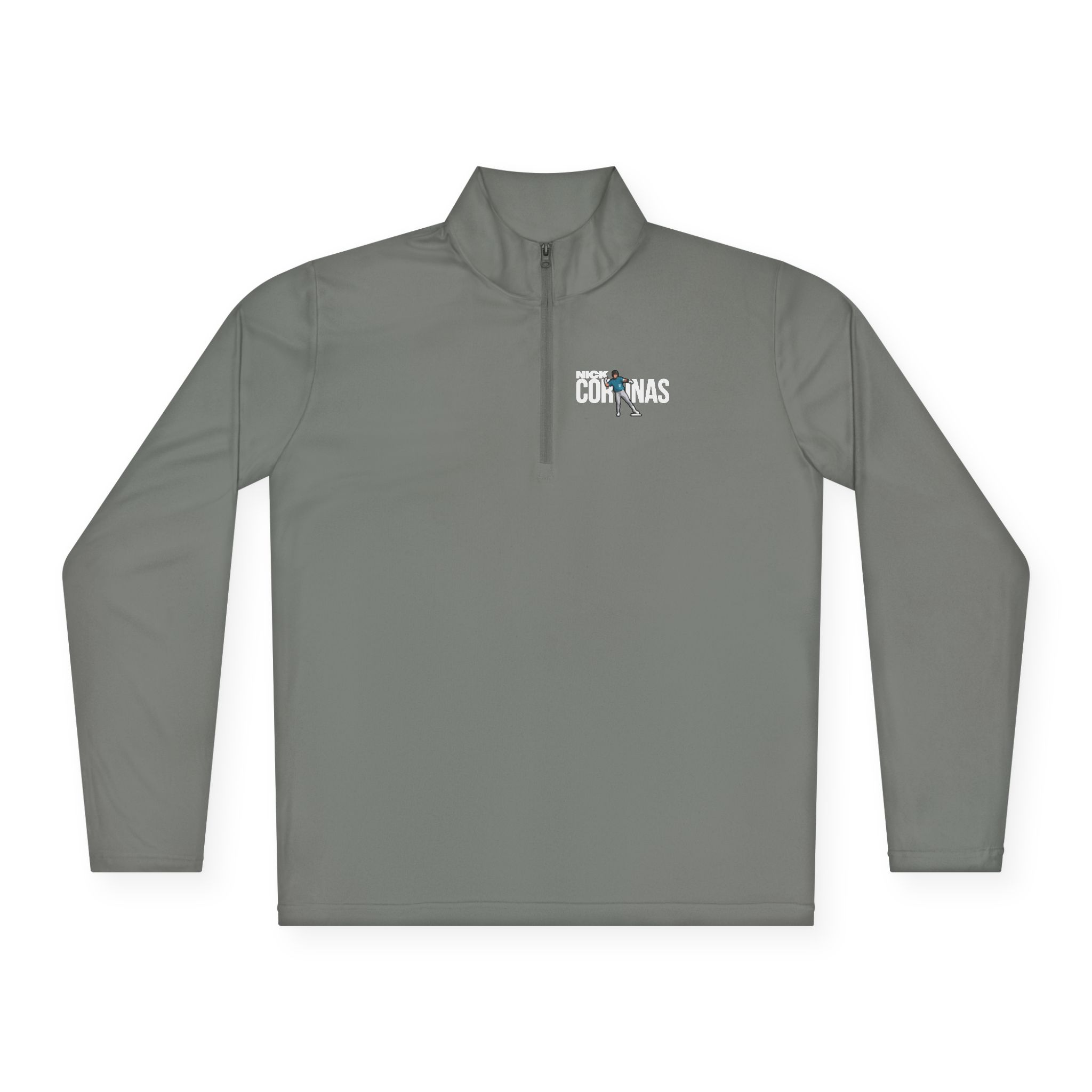 Q-Zip Pullover — character_player_name in Grey