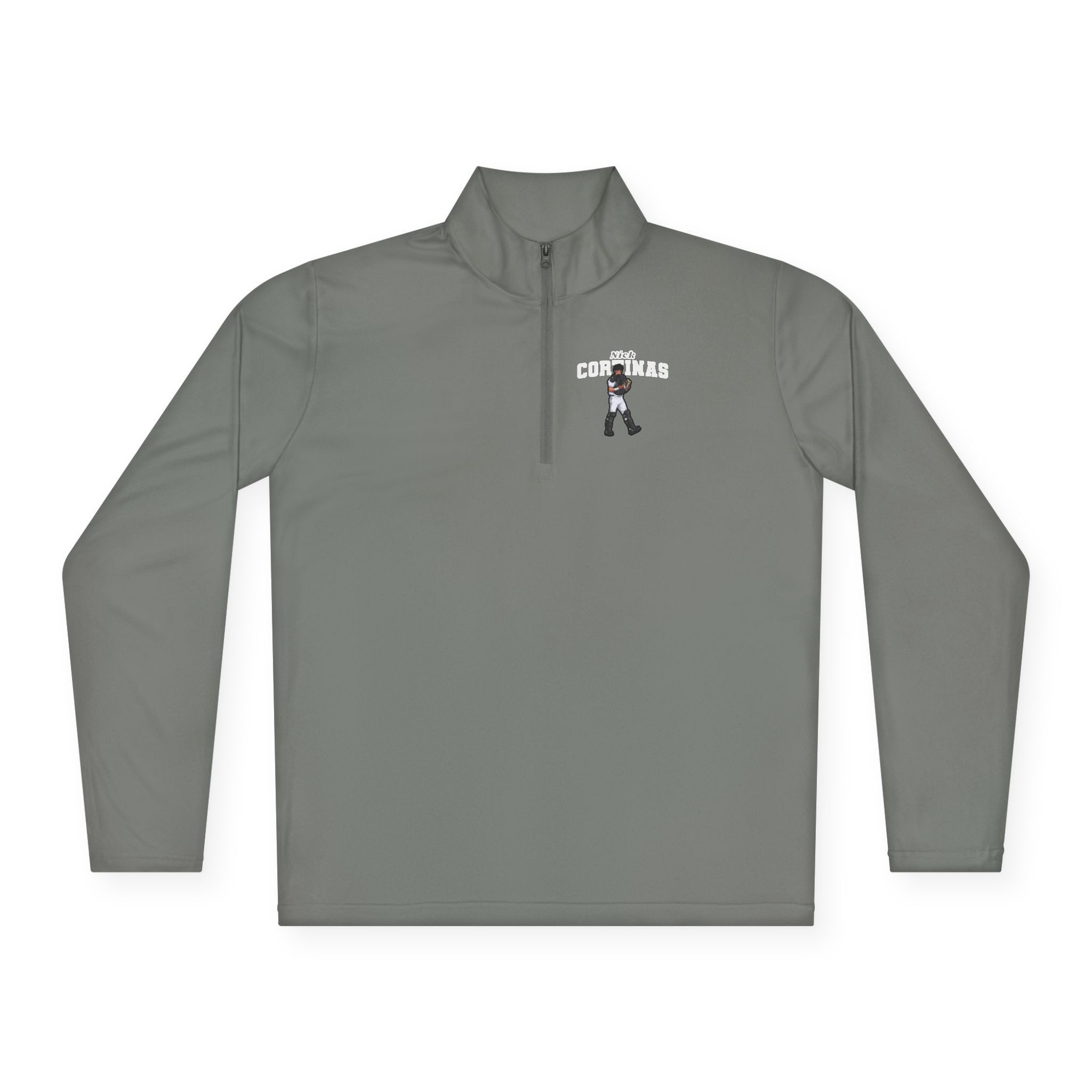 Q-Zip Pullover — character_name_arch in Grey