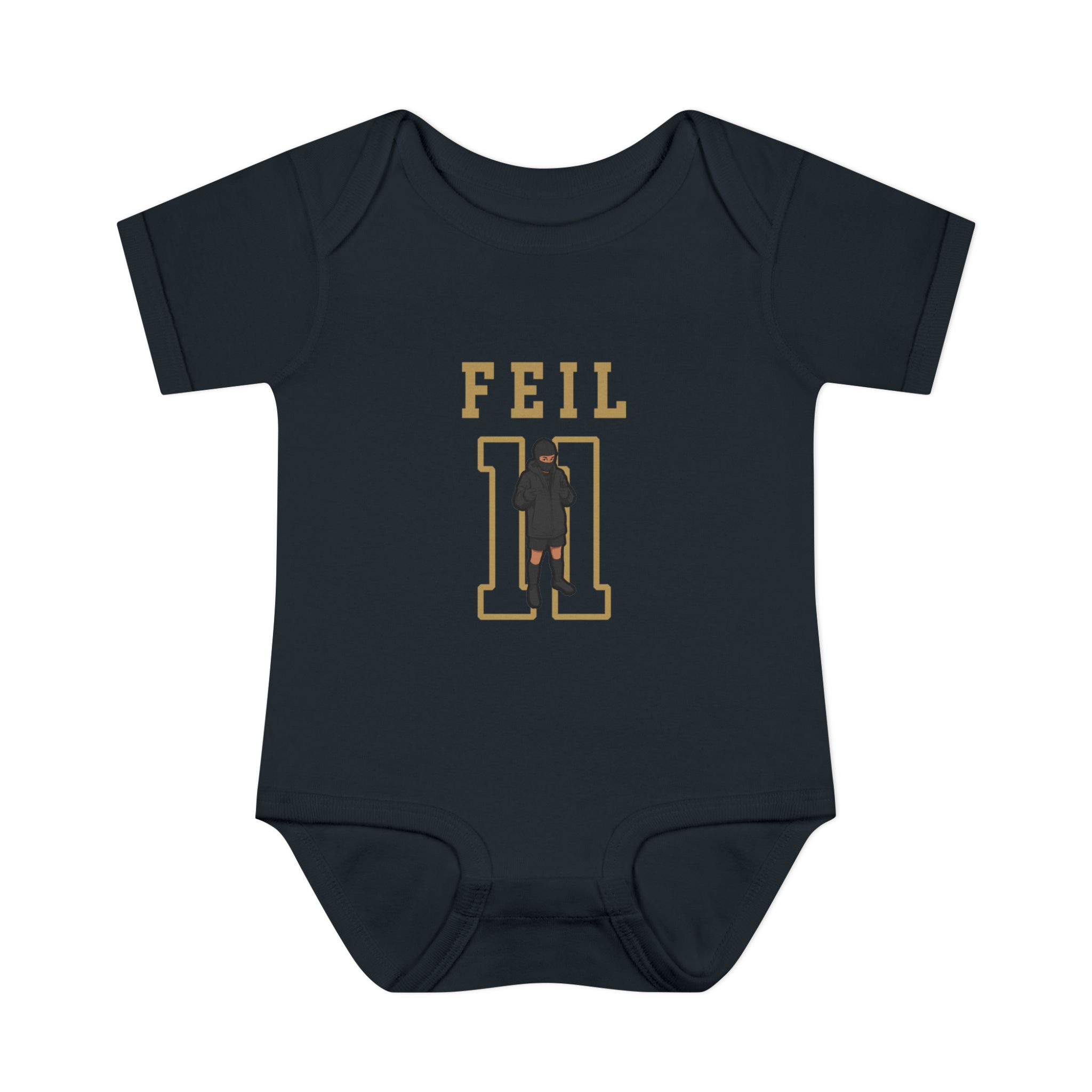 Baby Onesie — character_shirsey in Black