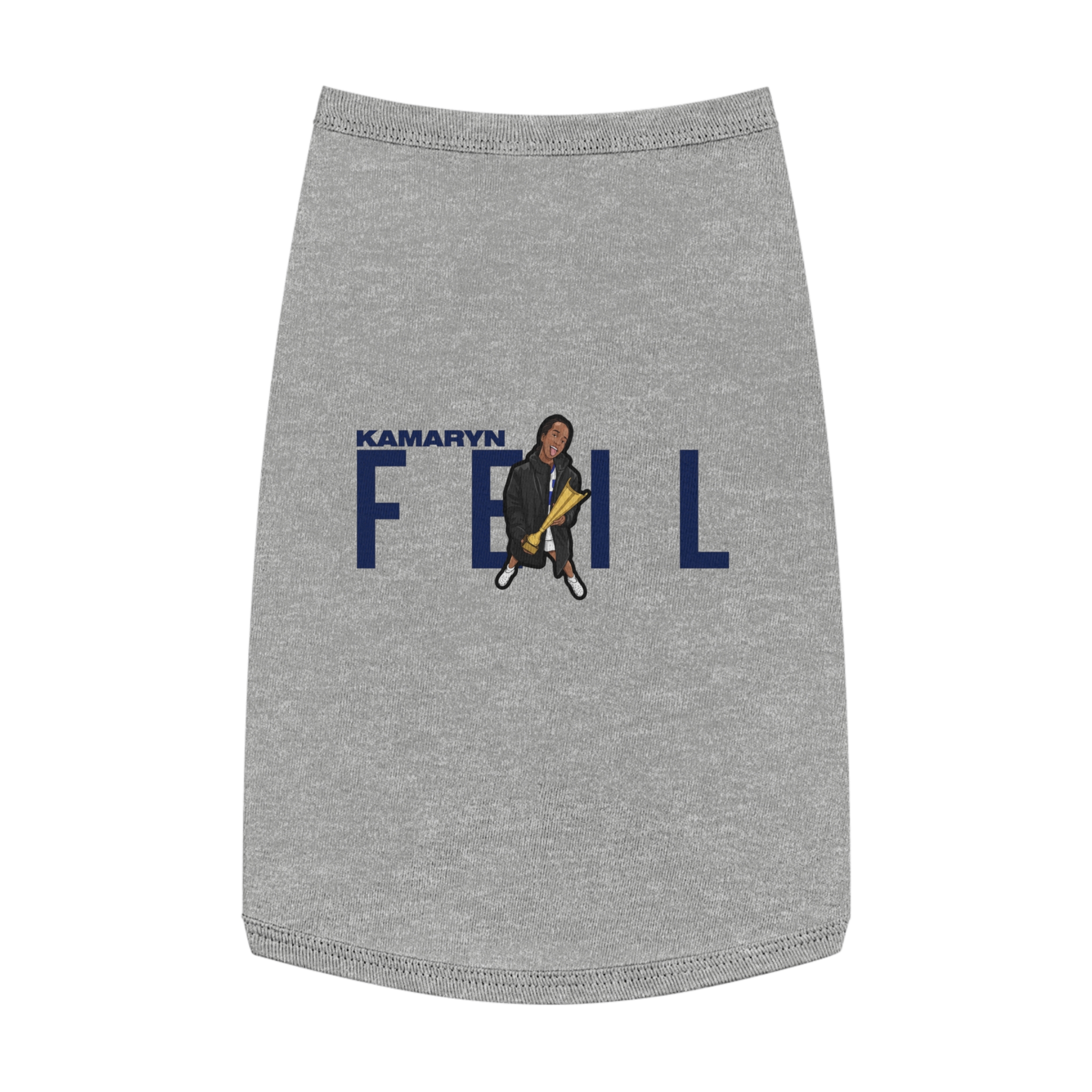 Pet Tank Top — character_player_name in White