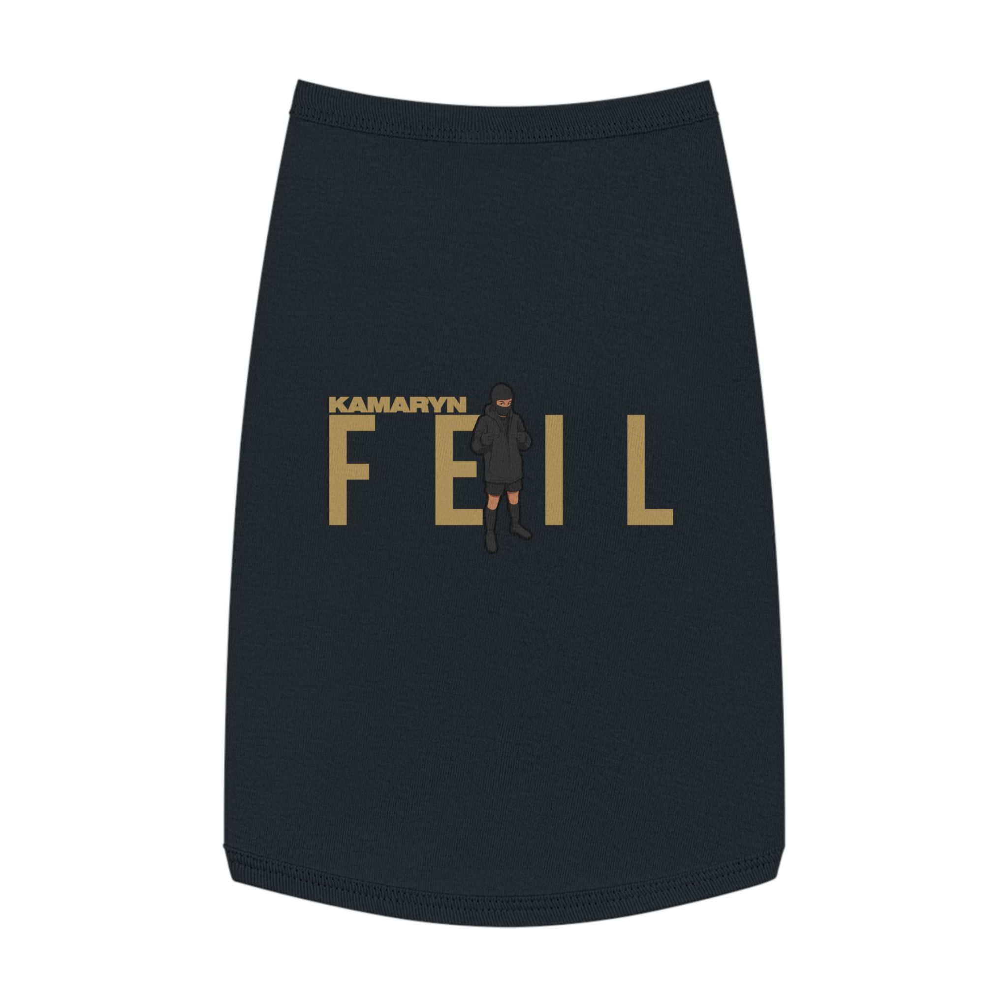 Pet Tank Top — character_player_name in Black