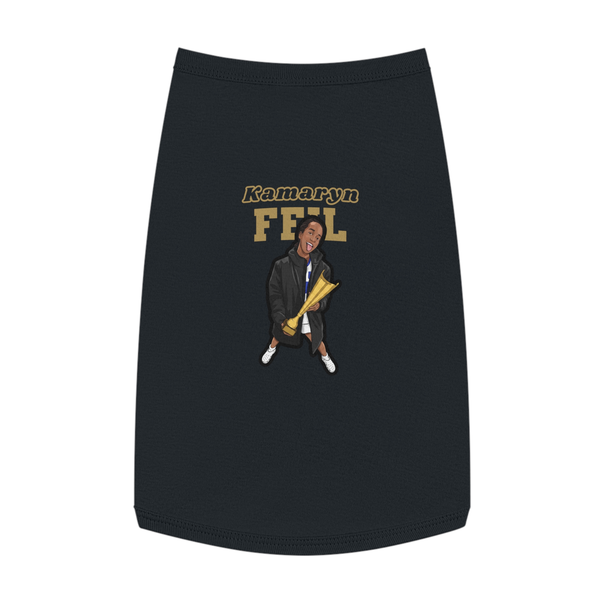 Pet Tank Top — character_name_arch in Black