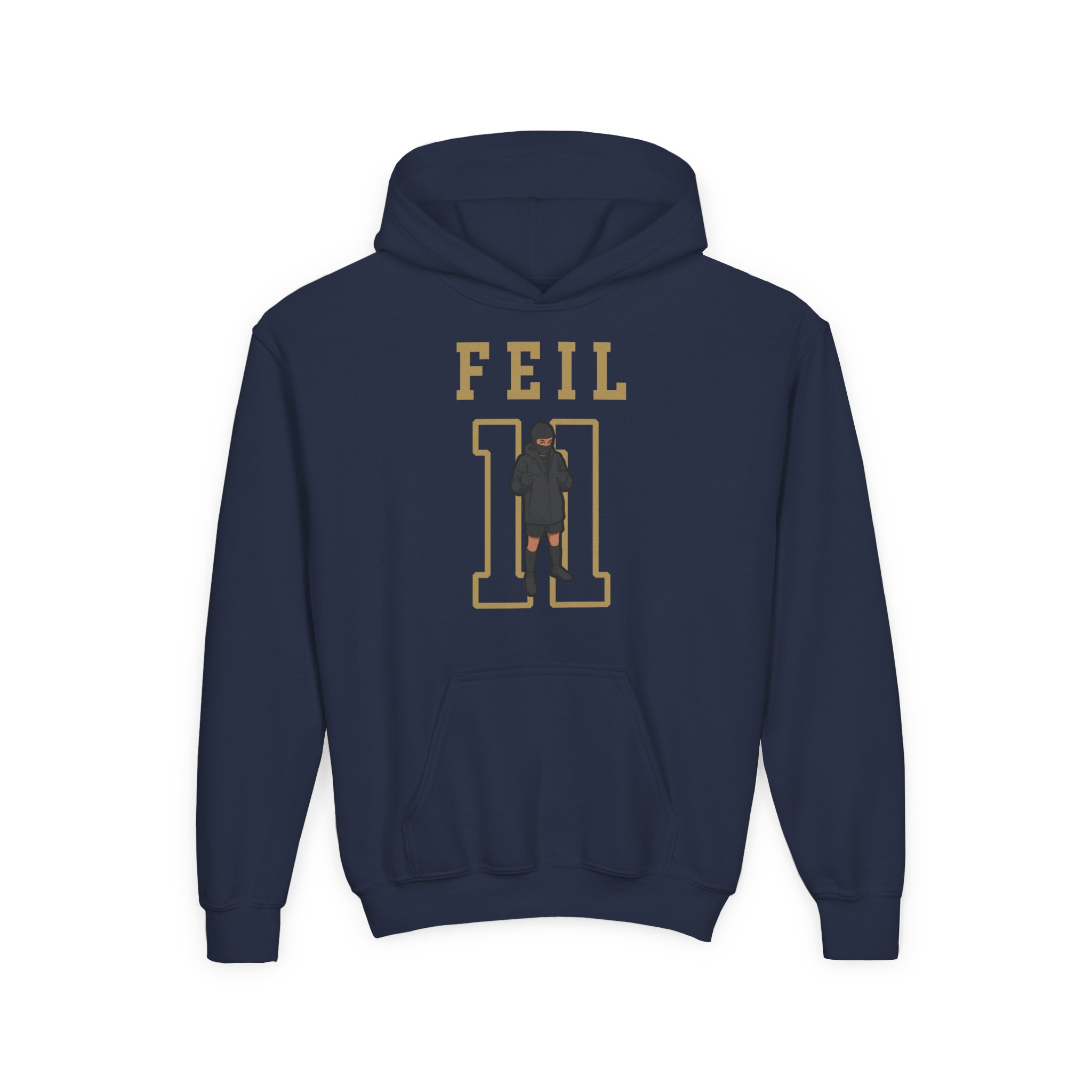 Youth Hoodie — character_shirsey in Navy