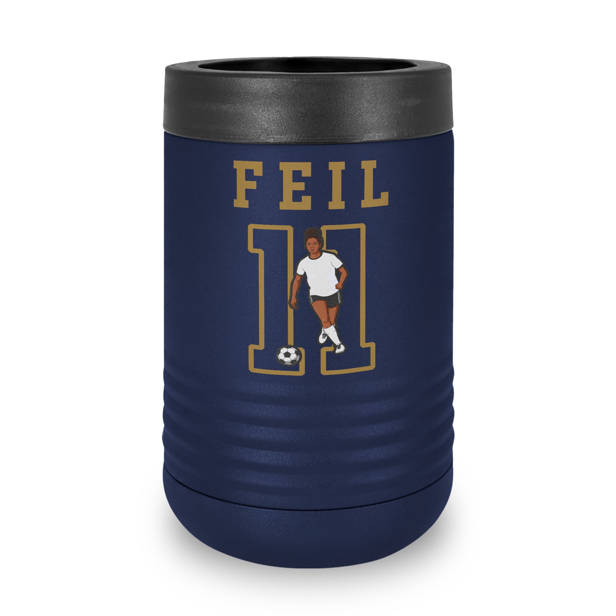 Stainless Can Cooler — character_shirsey in Navy