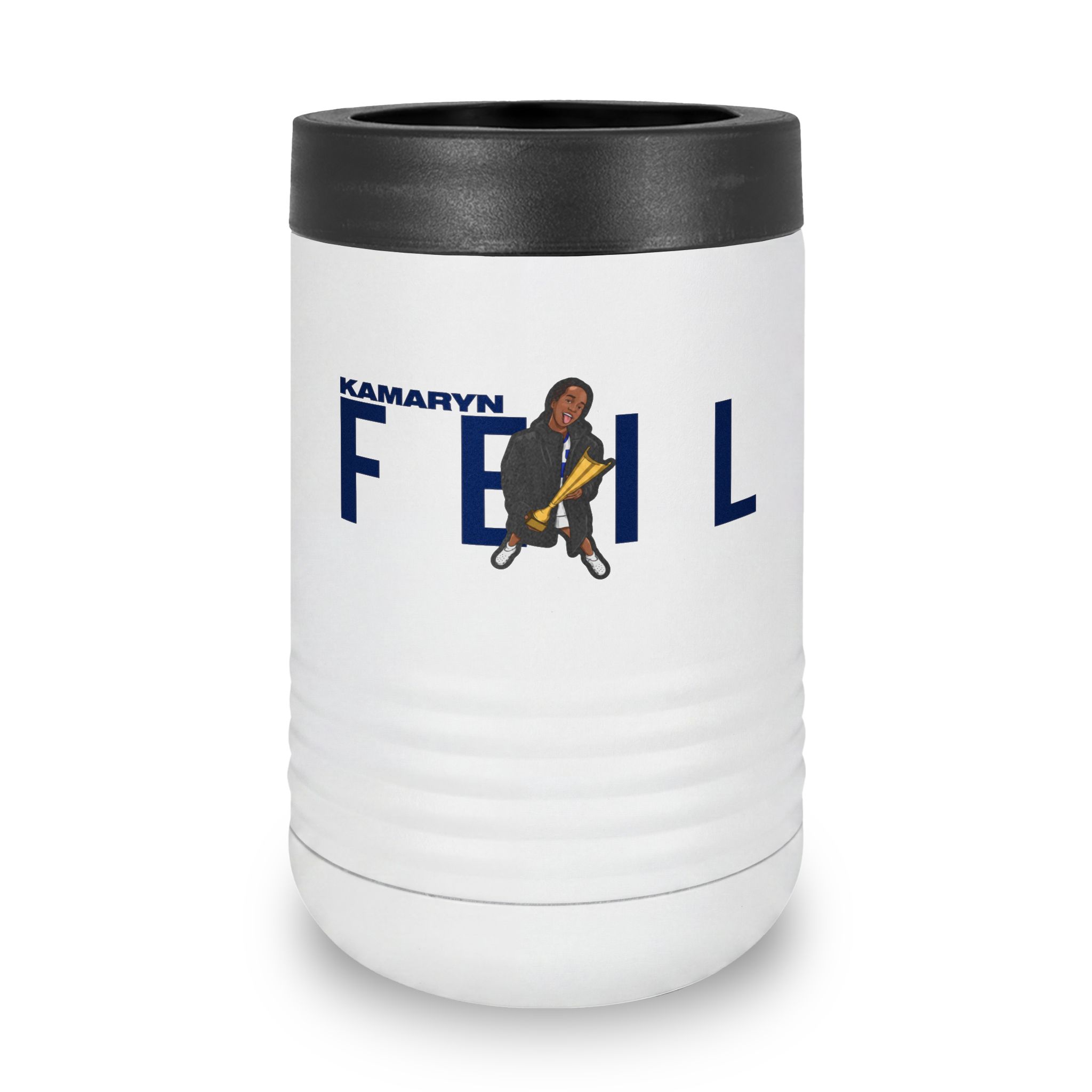 Stainless Can Cooler — character_player_name in White