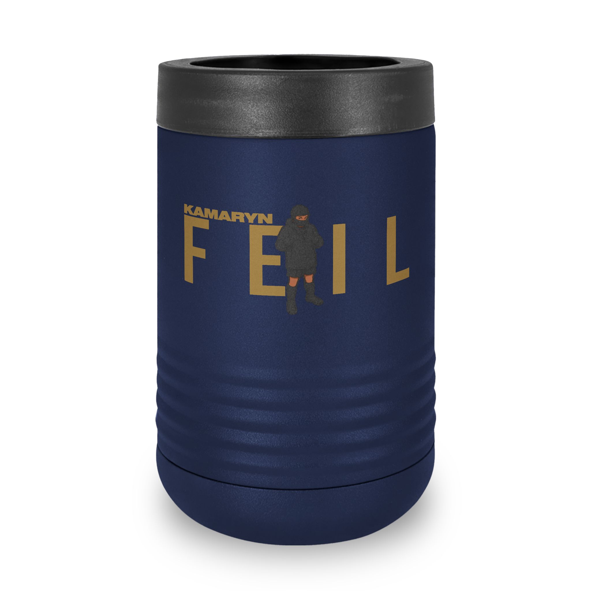 Stainless Can Cooler — character_player_name in Navy