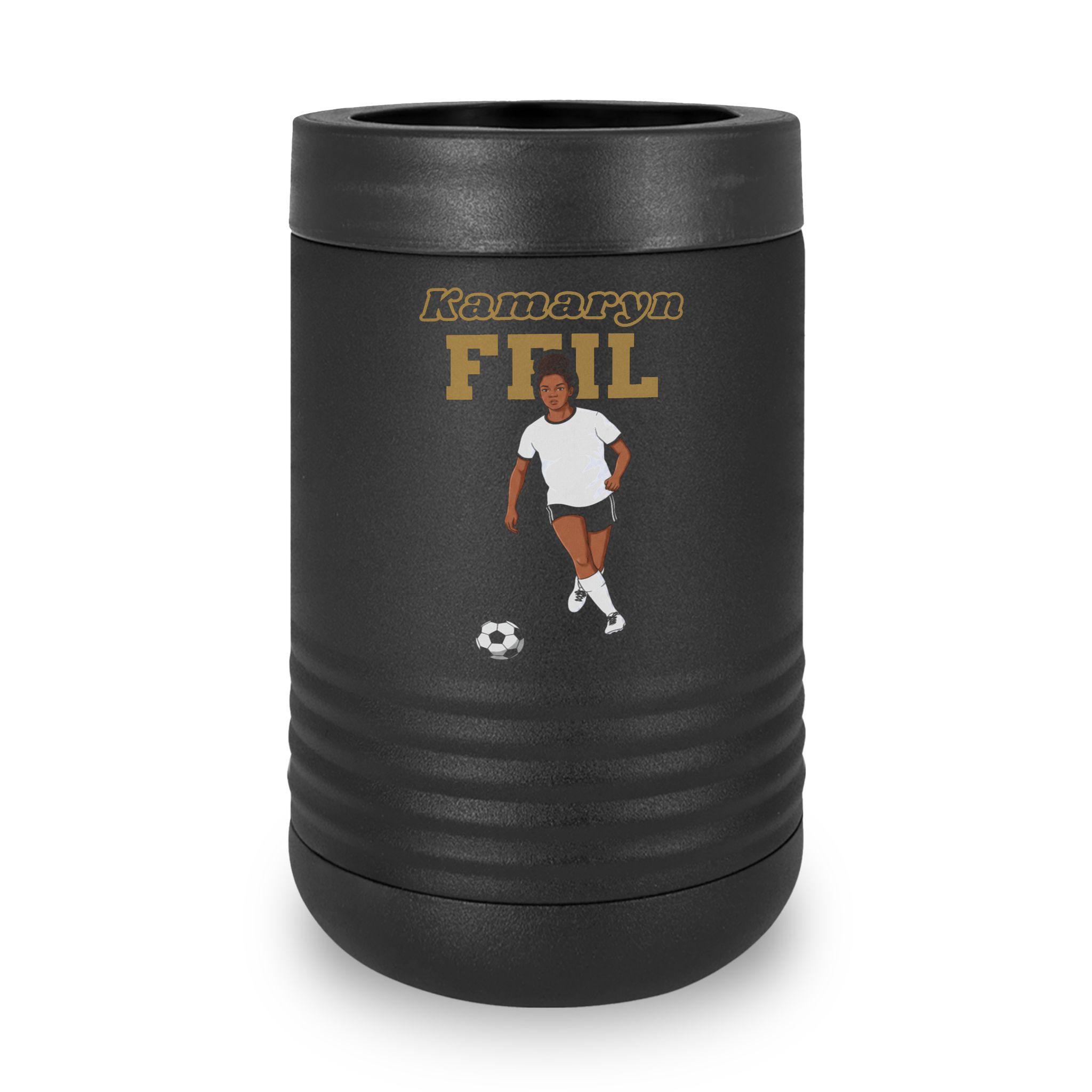 Stainless Can Cooler — character_name_arch in Black