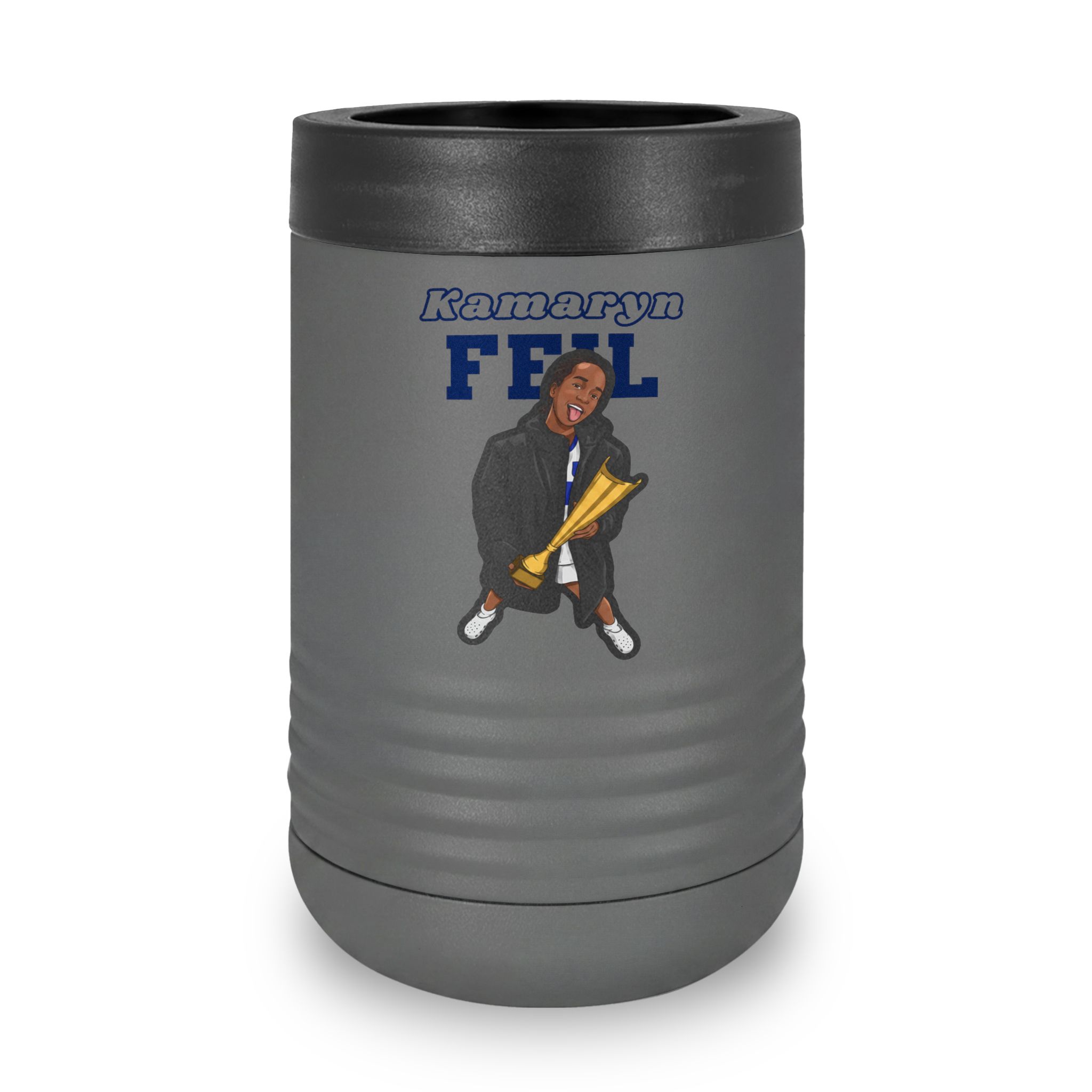 Stainless Can Cooler — character_name_arch in Grey