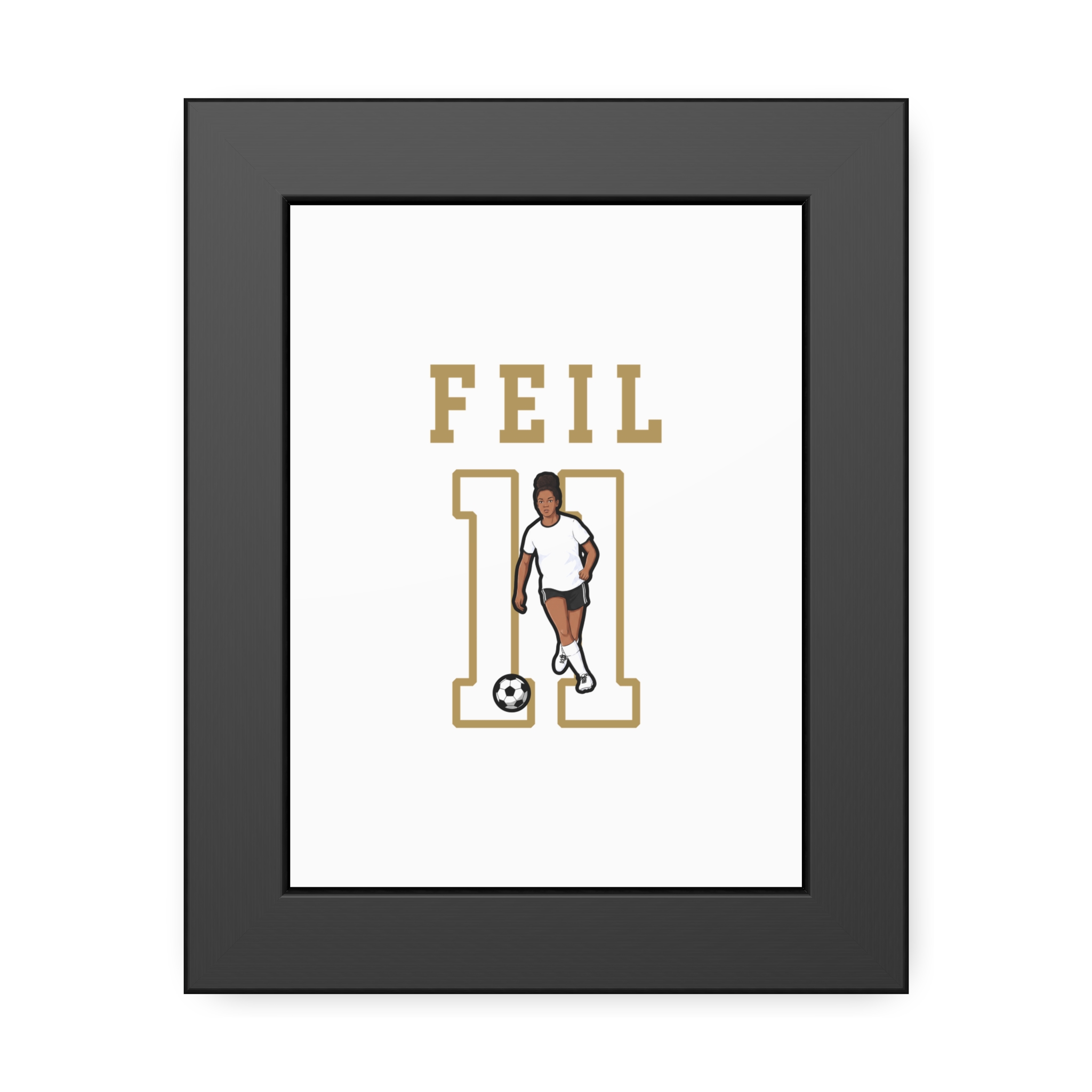 Framed Poster — character_shirsey in Black