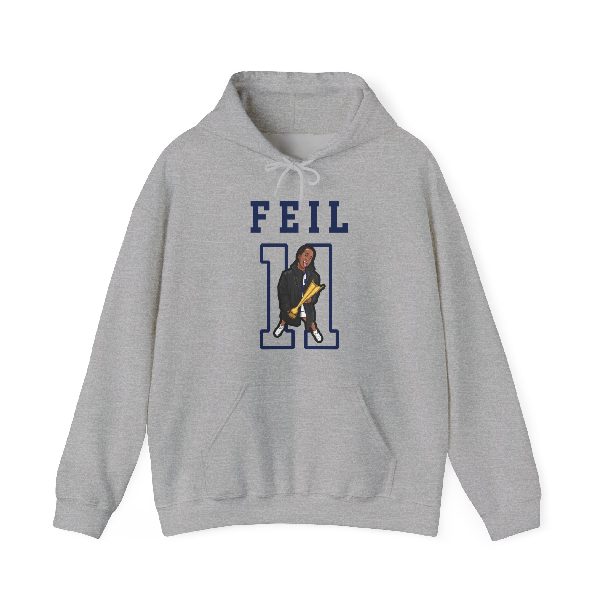 Hoodie — character_shirsey in Grey