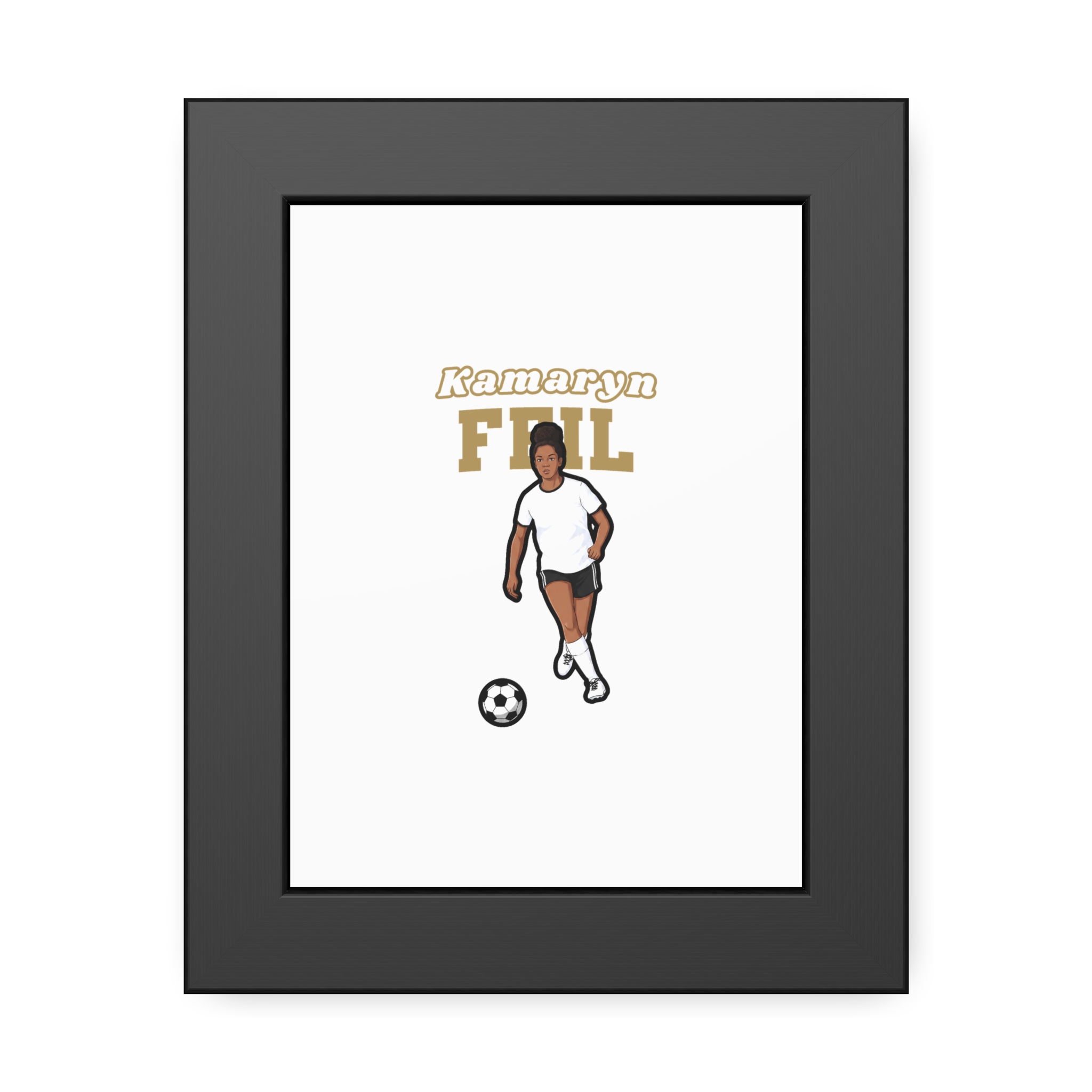 Framed Poster — character_name_arch in Black