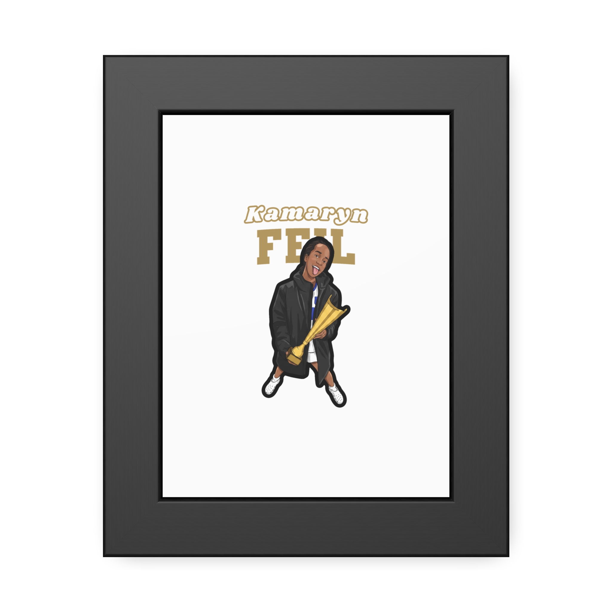 Framed Poster — character_name_arch in Black