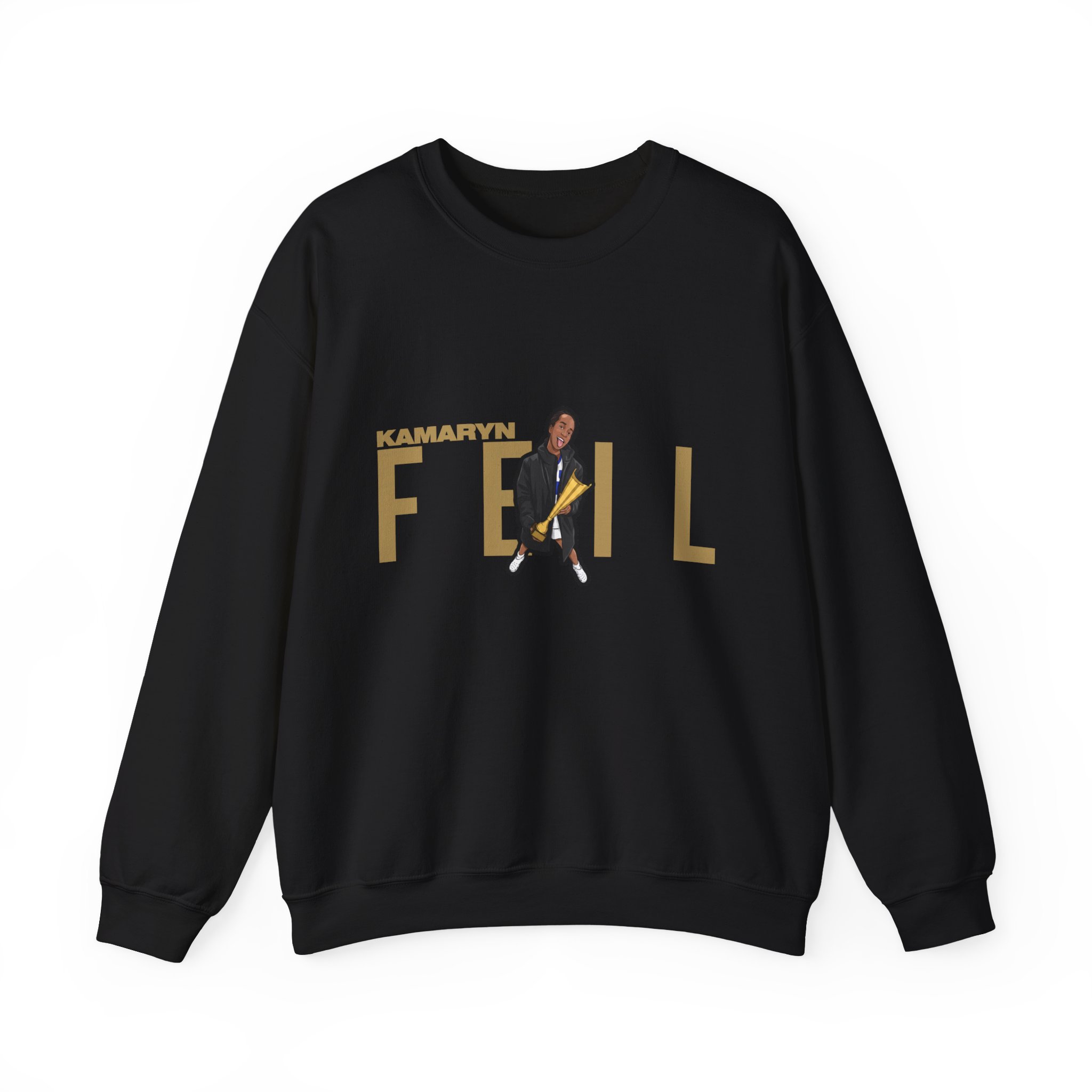 Crewneck Sweatshirt — character_player_name in Black