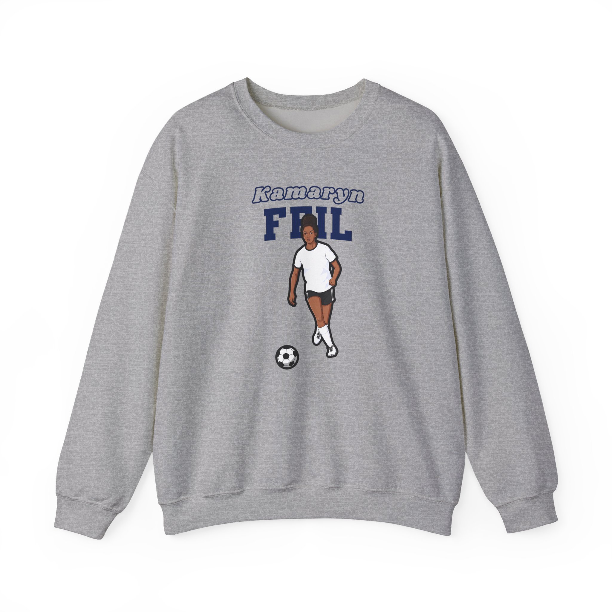 Crewneck Sweatshirt — character_name_arch in Grey