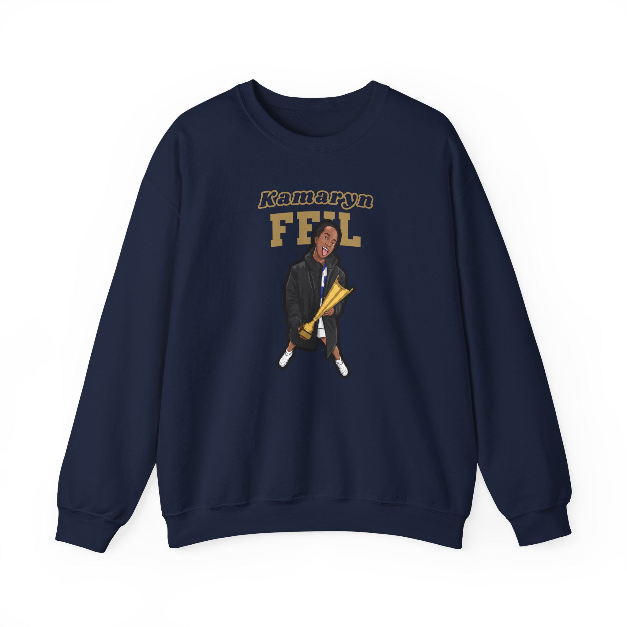 Crewneck Sweatshirt — character_name_arch in Navy