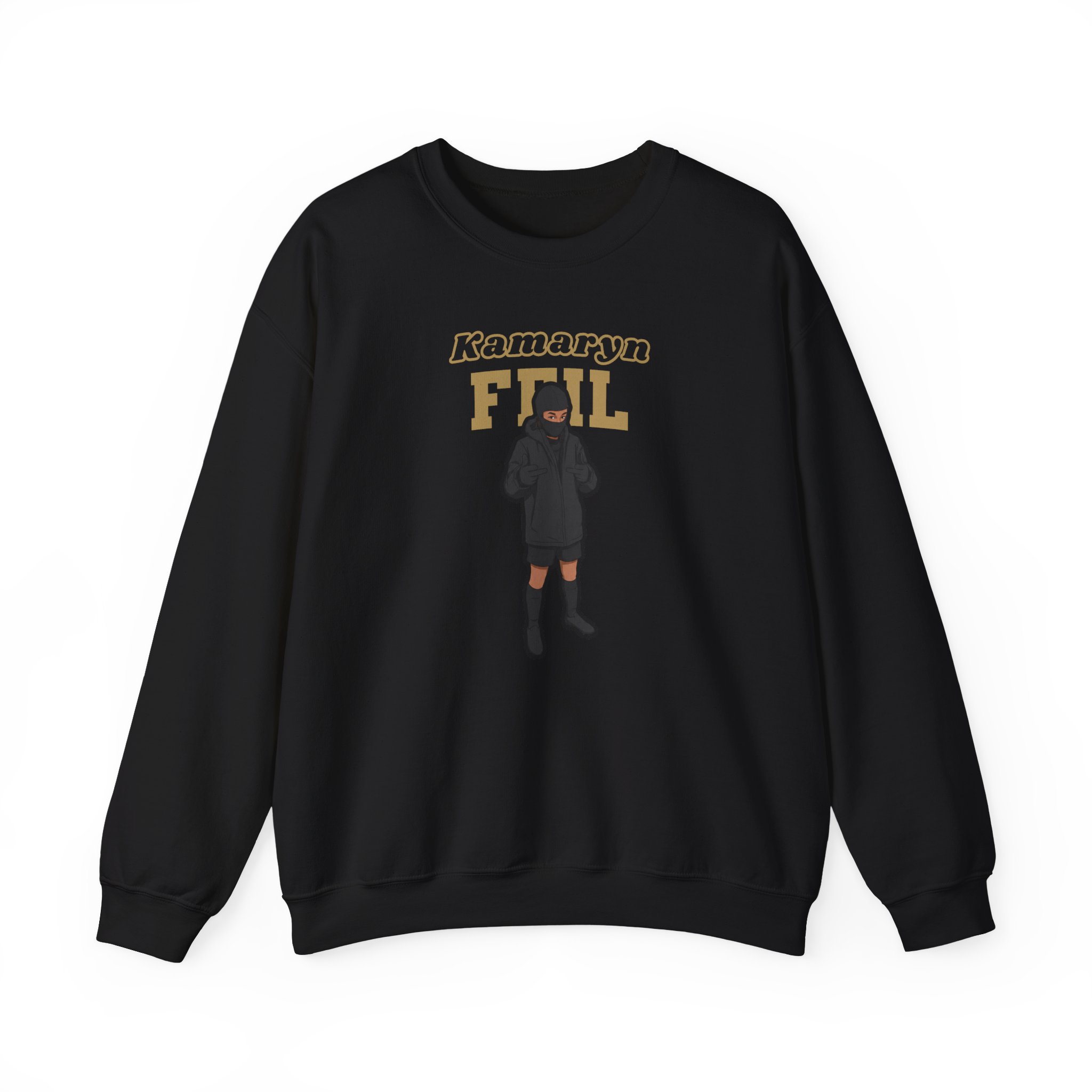 Crewneck Sweatshirt — character_name_arch in Black