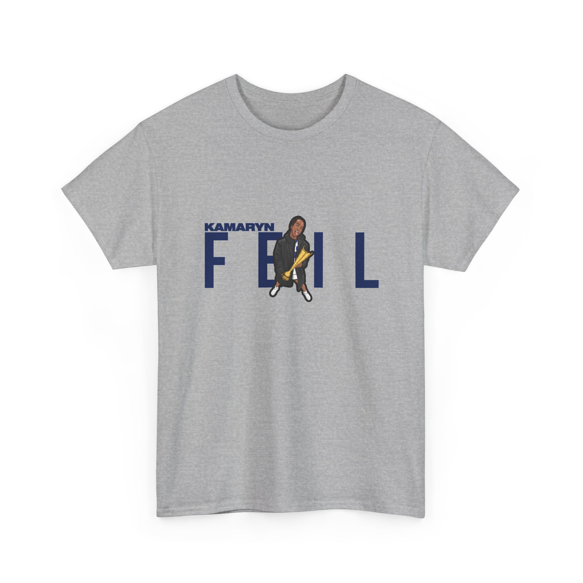 Tee — character_player_name in Grey