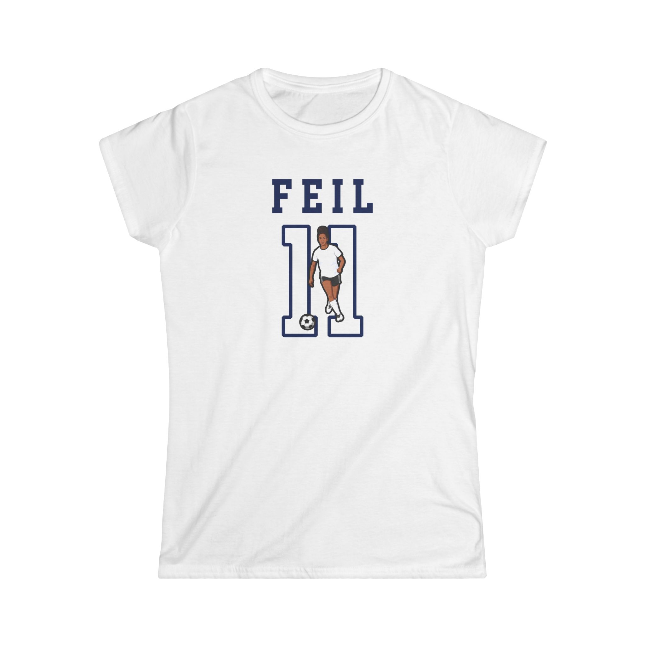 Women's Softstyle Tee — character_shirsey in White
