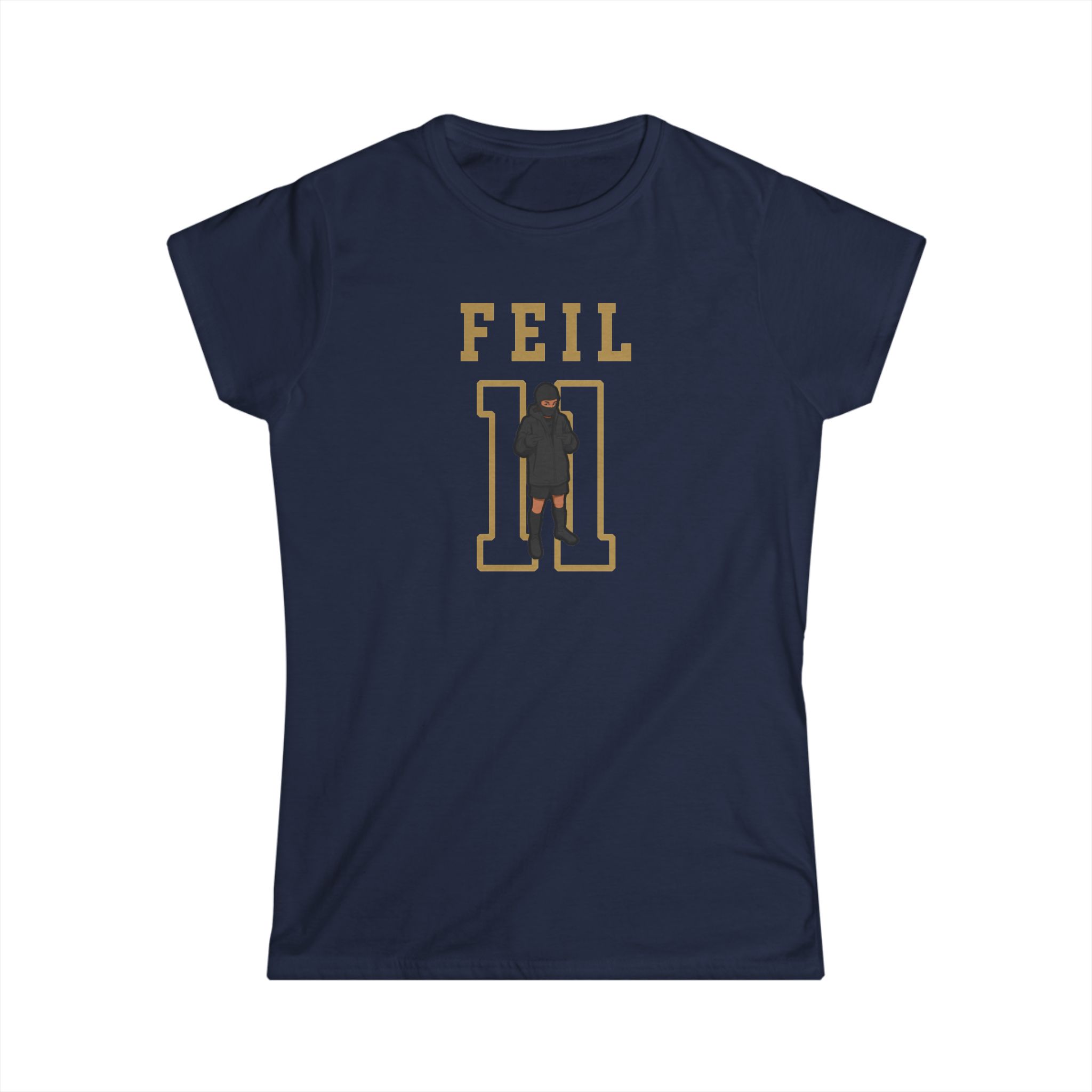 Women's Softstyle Tee — character_shirsey in Navy