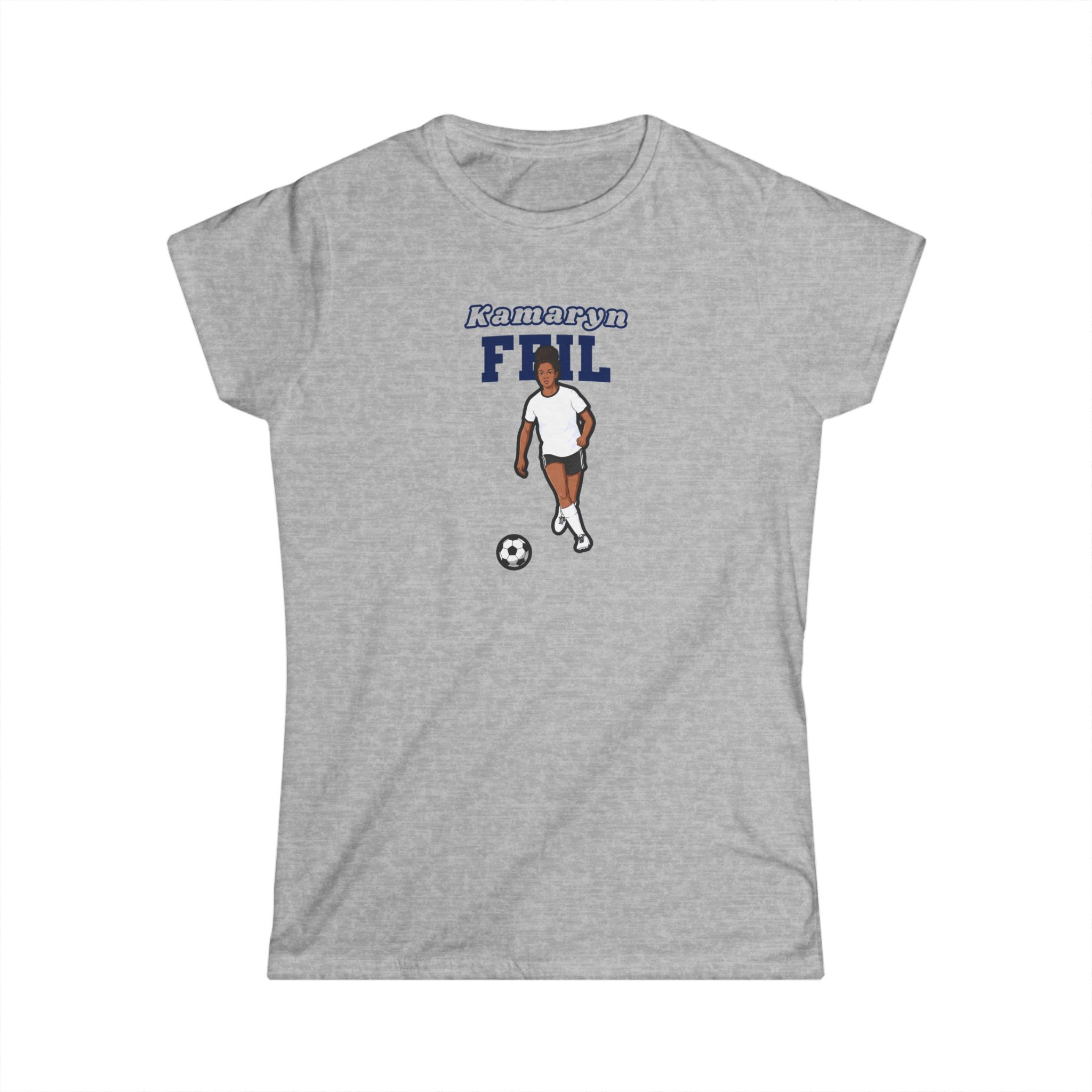 Women's Softstyle Tee — character_name_arch in Grey
